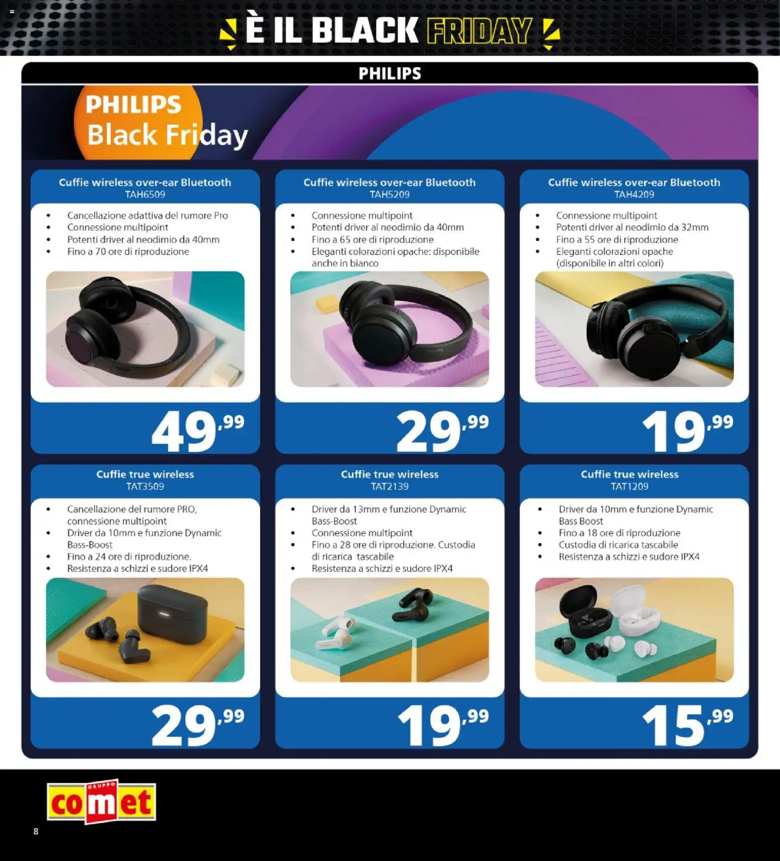 Volantino Comet del 13.11.2025 | Pagina: 8 | Prodotti: Cuffie