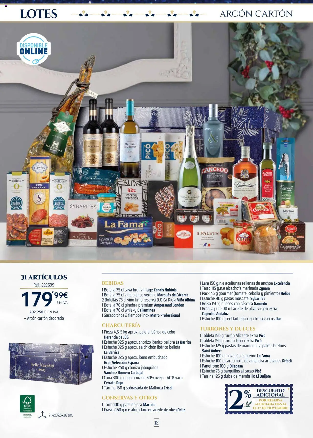 Makro - Lotes y cestas Centro │ válido desde el 04.10.2025 | Página: 12 | Productos: Queso, Vino, Ginebra, Aceite de oliva