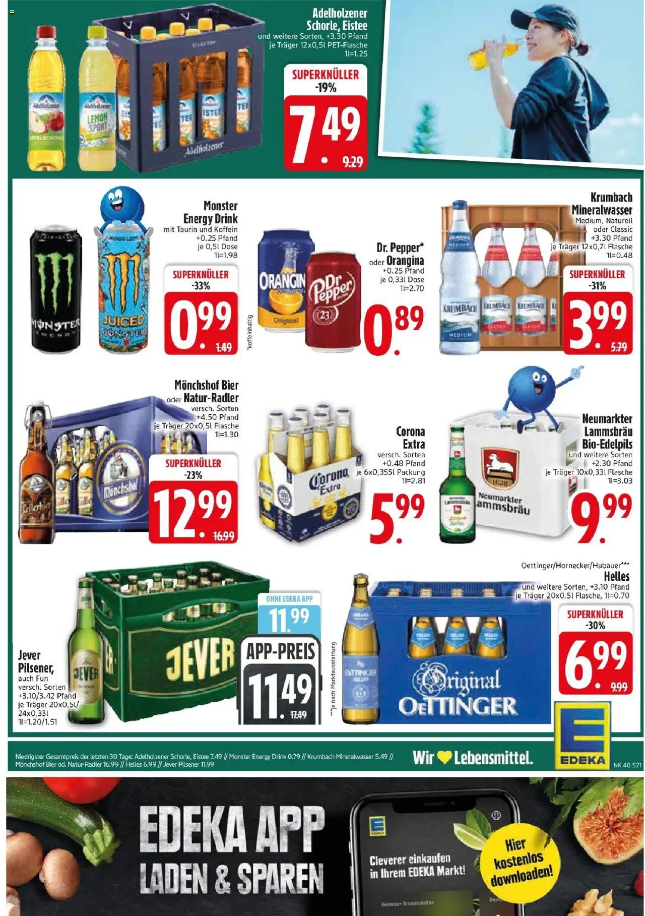 Edeka prospekt Bodenwöhr	 – gültig ab 28.09.2025 | Seite: 21 | Produkte: Energy, Adelholzener, Mineralwasser, Monster