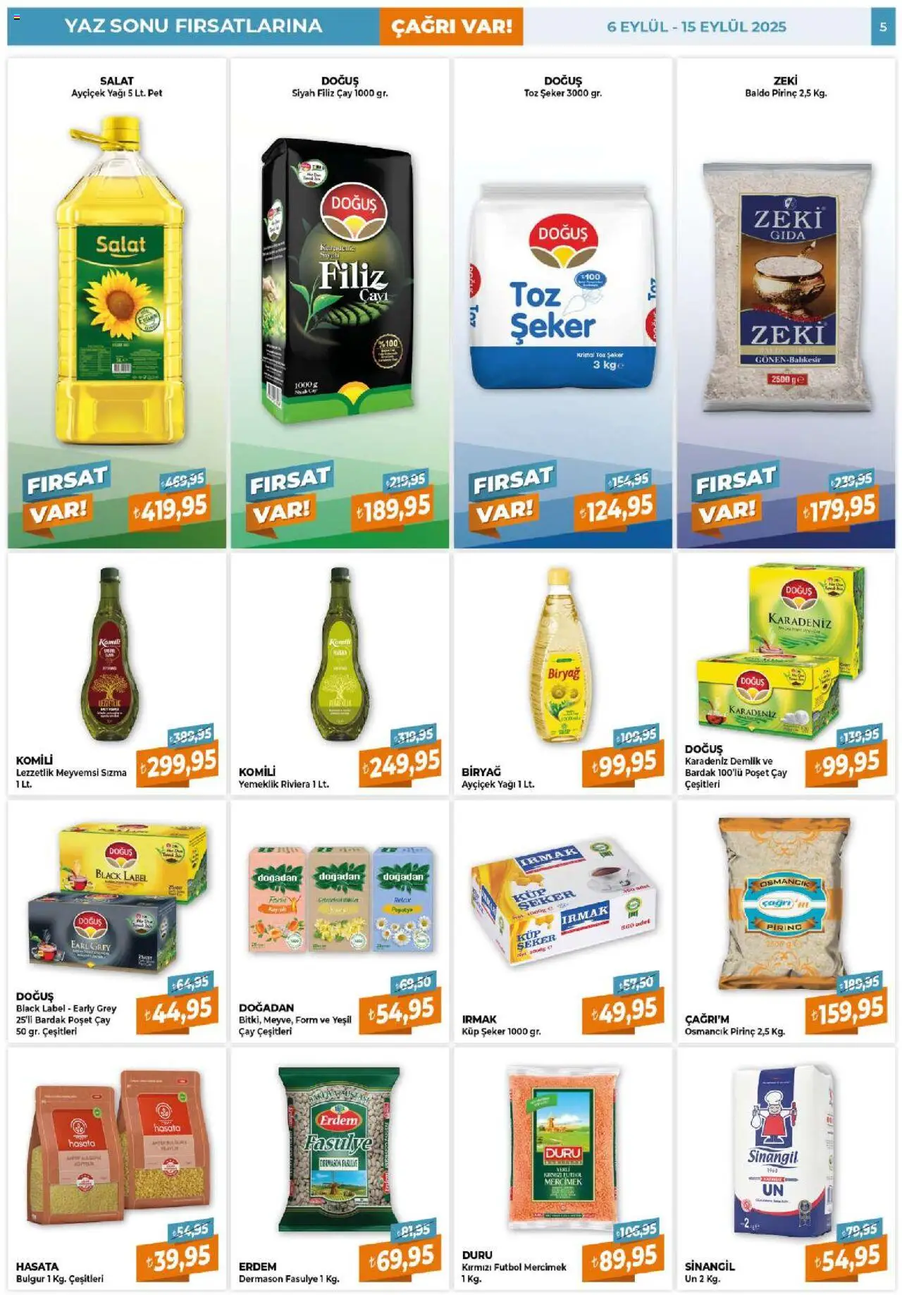Çağrı Market Güncel Katalog - 06.09.2025 tarihinden itibaren geçerlidir | Sayfa: 5 | Ürünler: Ravioli, Zselatin, Toz şeker, Küp şeker