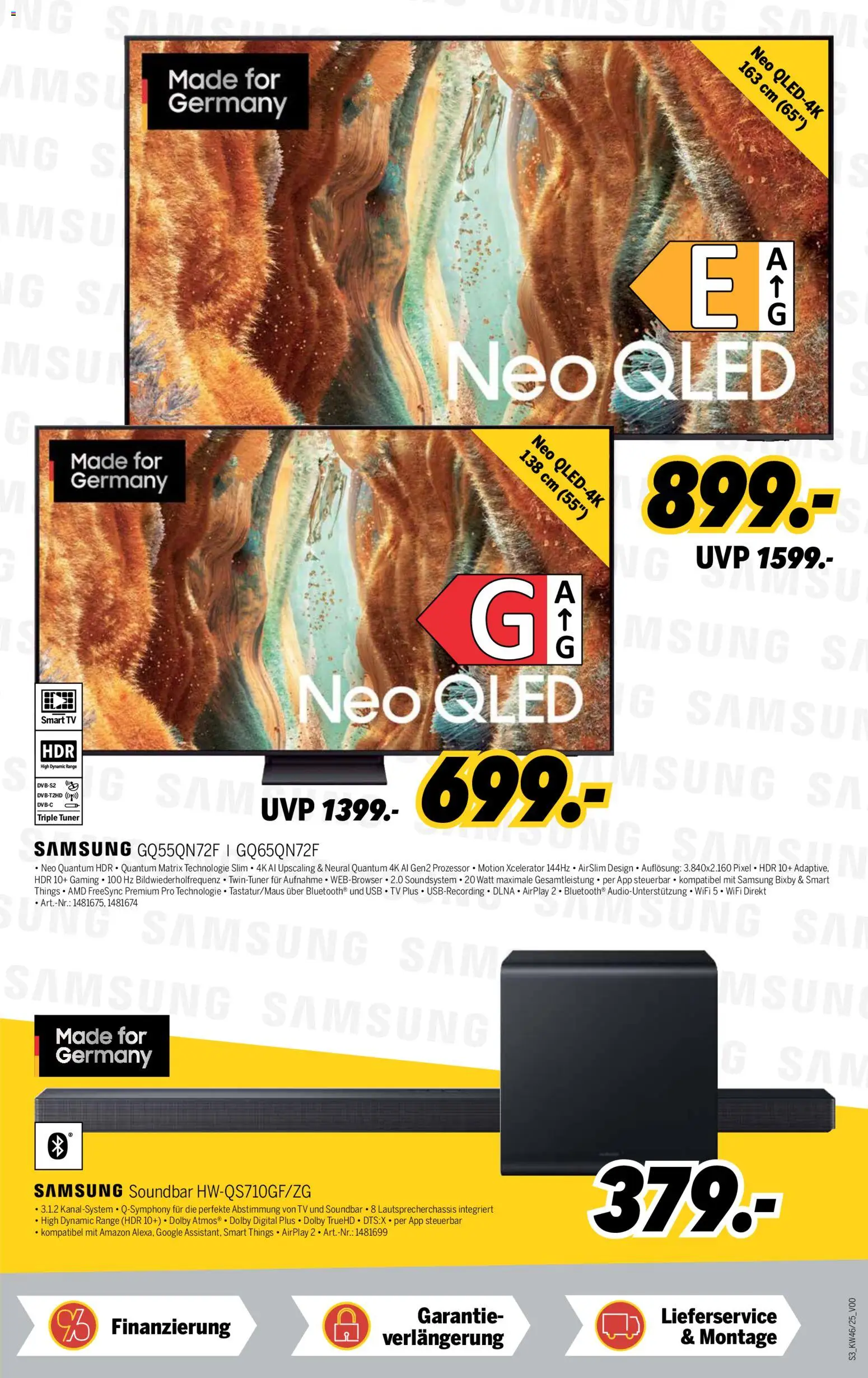 Medimax Marken Tage – gültig ab 08.11.2025 | Seite: 3 | Produkte: Samsung, Smart TV, Soundbar, Soundsystem