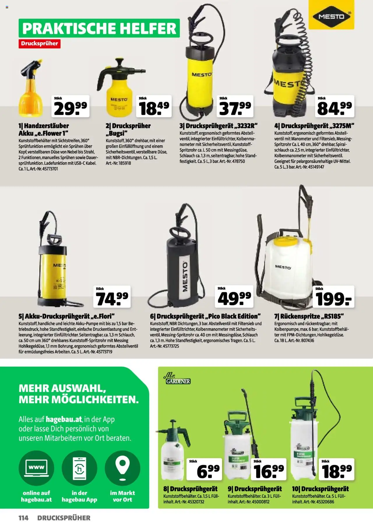 Hagebau Gartenkatalog 2025 gültig ab 05.03.2025 | Seite: 114 | Produkte: Manometer