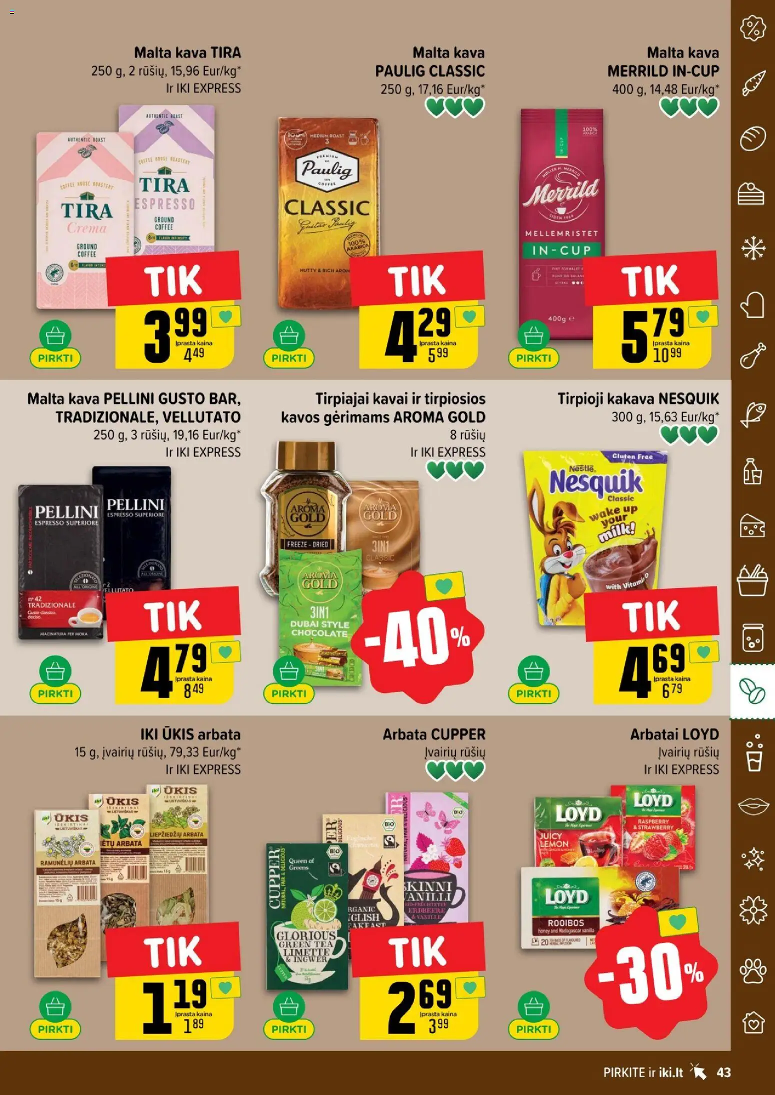 IKI akcijos nuo 26.01.2026 | Puslapis: 43 | Prekių: Kava, Arbata