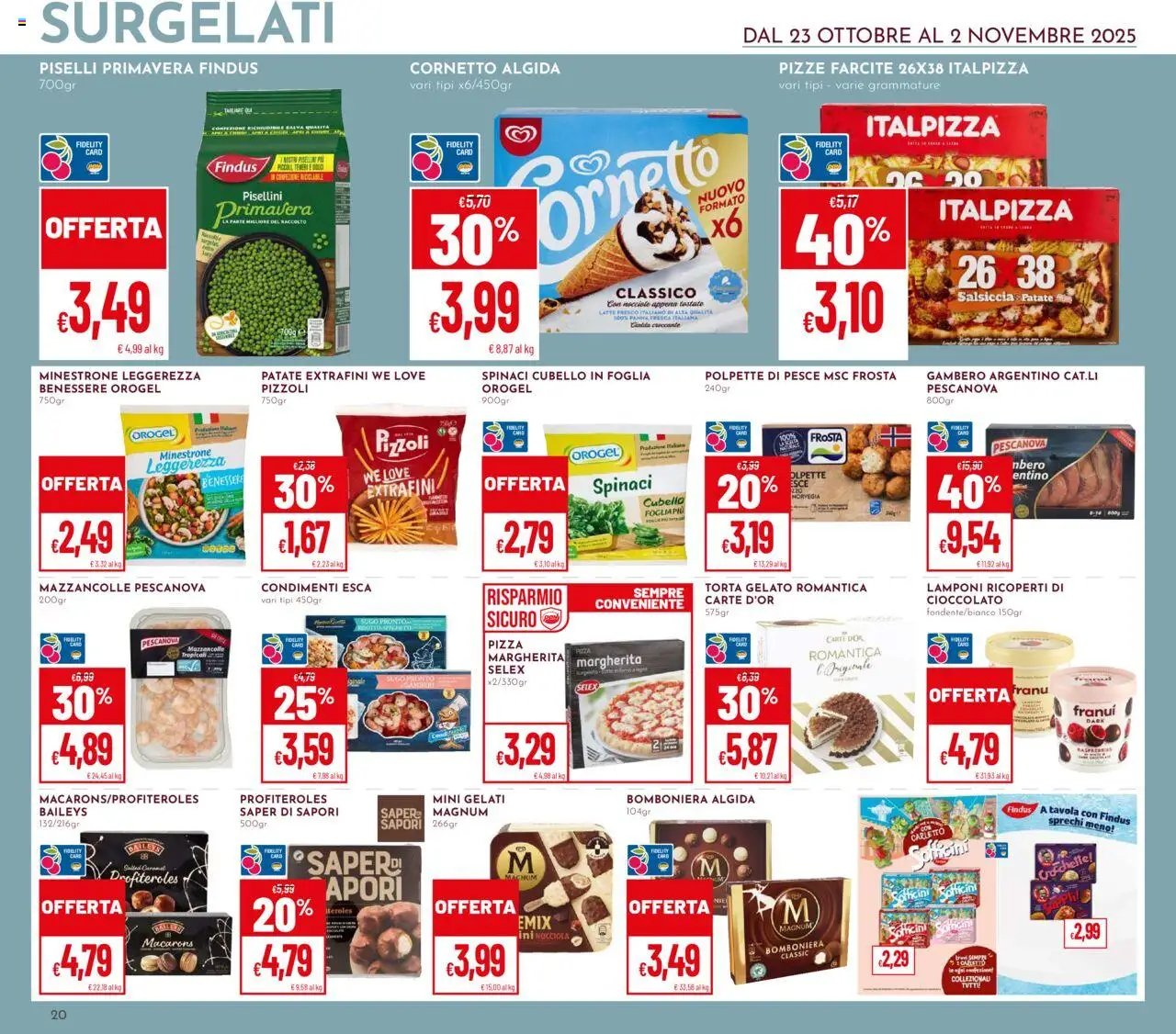 Volantino Pan del 23.10.2025 | Pagina: 20 | Prodotti: Patate, Spinaci, Sugo, Polpette