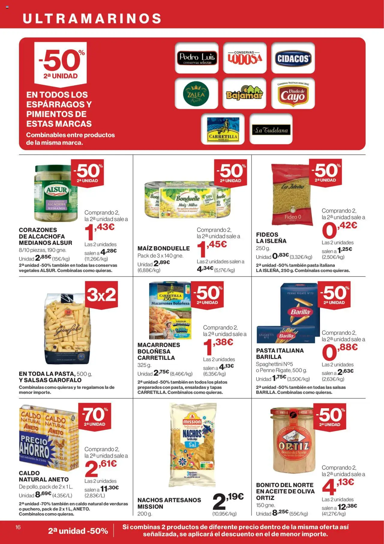 Supercor Canarias │ válido desde el 11.09.2025 | Página: 16 | Productos: Καλτσάκια μισά, Aceite, Pasta, Aceite de oliva
