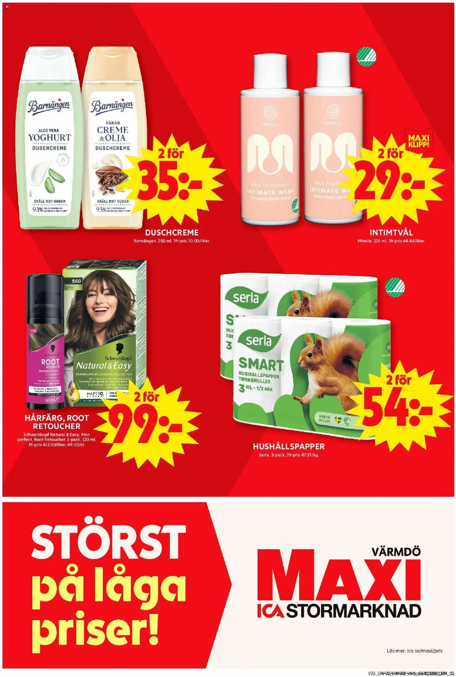 ICA Maxi reklamblad aktuell från 12.01.2026 | Sida: 9 | Produkter: Duschtvål, Ved, Olja, Intimtvål