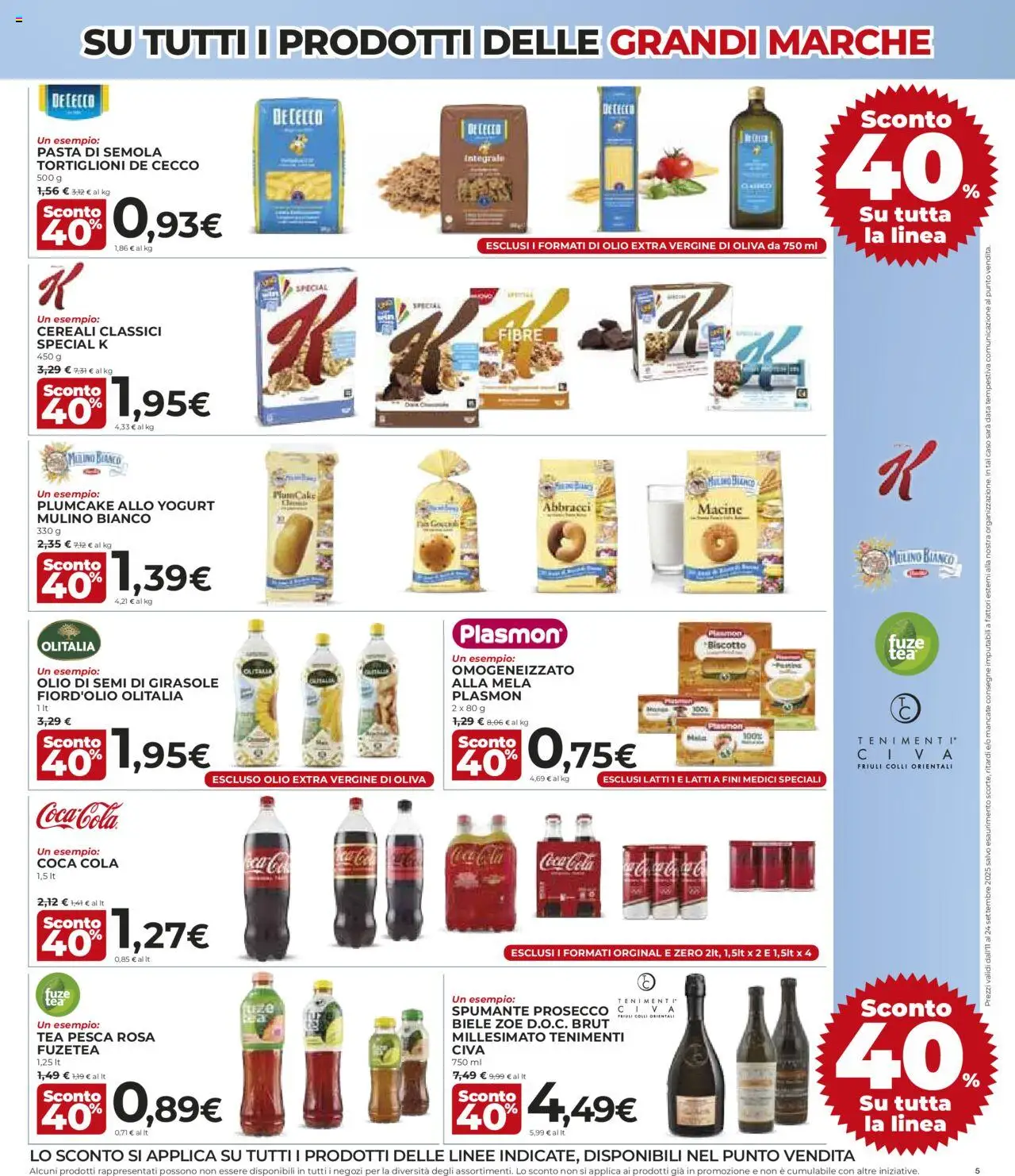 Volantino Ipercoop del 11.09.2025 | Pagina: 5 | Prodotti: Yogurt, Pasta, Pesca, Data
