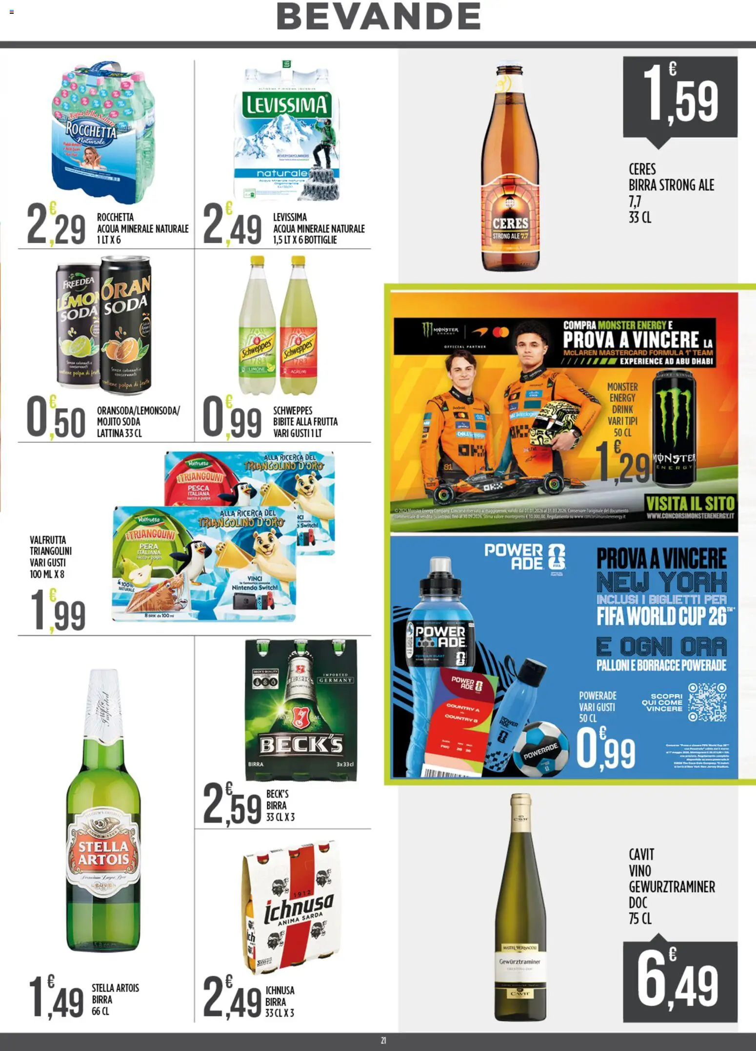 Volantino Euroesse del 09.03.2026 | Pagina: 21 | Prodotti: Succo, Vino, Pesca, Bibite