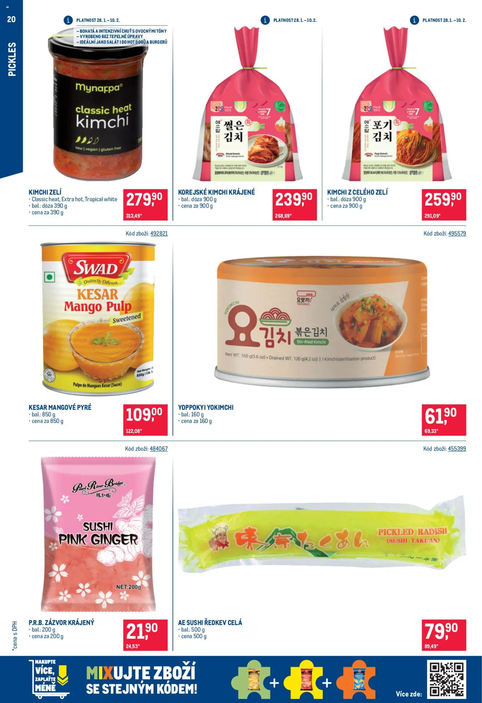 Makro leták - Asie od 28.01.2026 | Strana: 20 | Produkty: Vegan, Mango, Kimchi, Zázvor