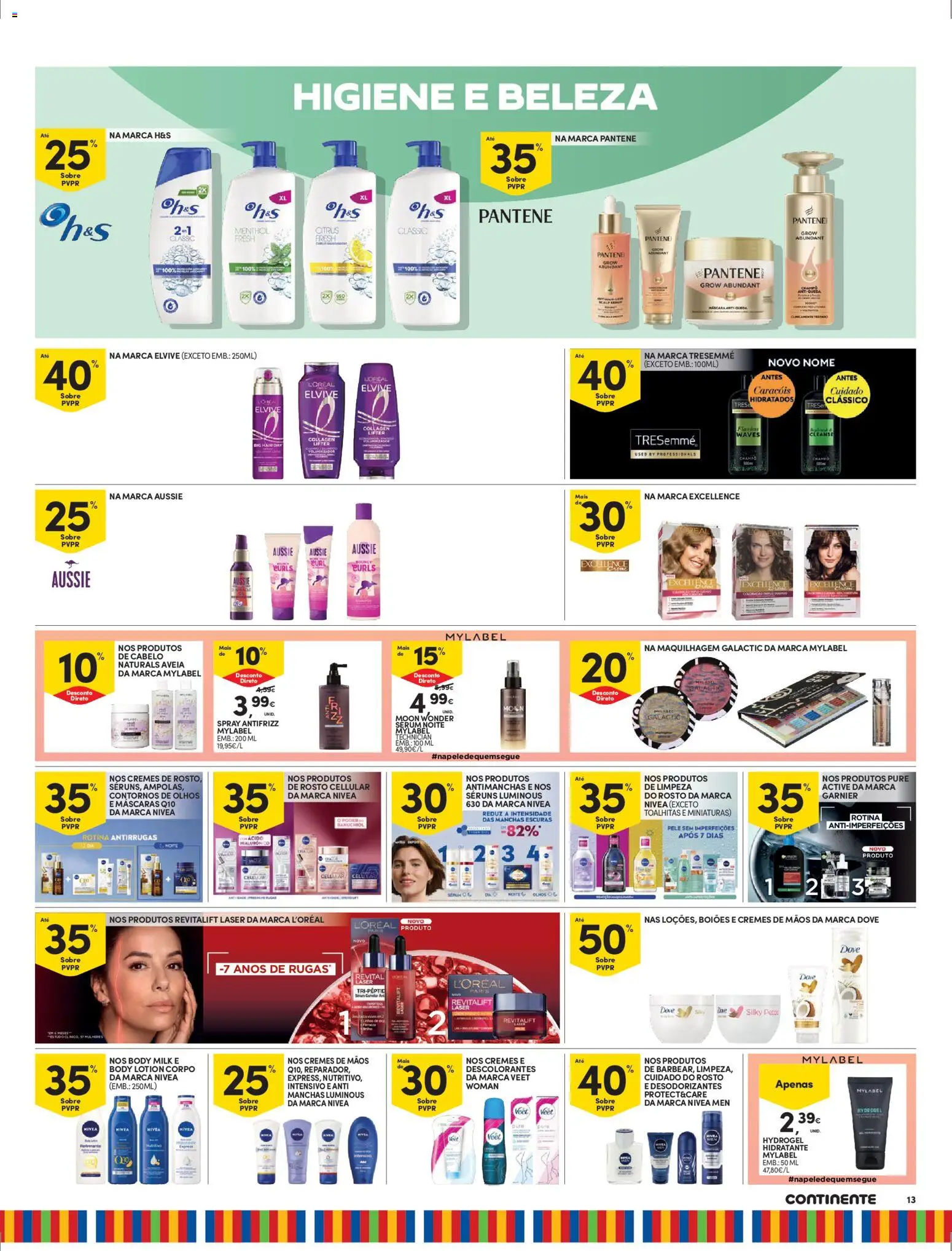 Continente - Madeira │ válido de 17.02.2026 | Página: 13 | Produtos: Aveia, Shampoo, Maquilhagem, Sérum