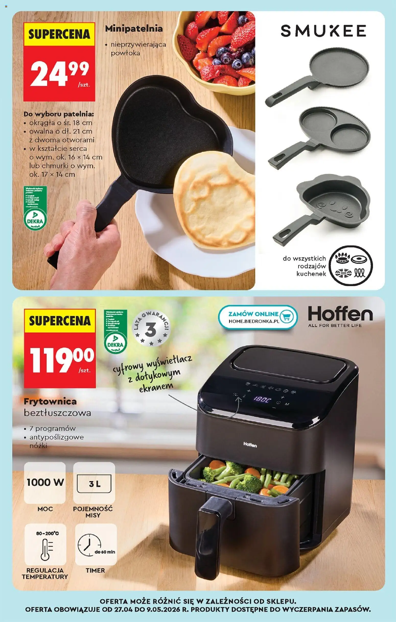 Biedronka gazetka od poniedziałku od 27.04.2026 | Strona: 87 | Produkty: Patelnia