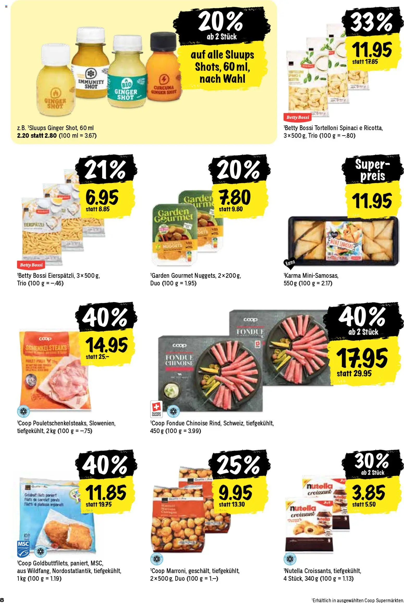 Coop Aktionen – gültig ab 13.11.2025 | Seite: 8 | Produkte: Spabad, Fondue