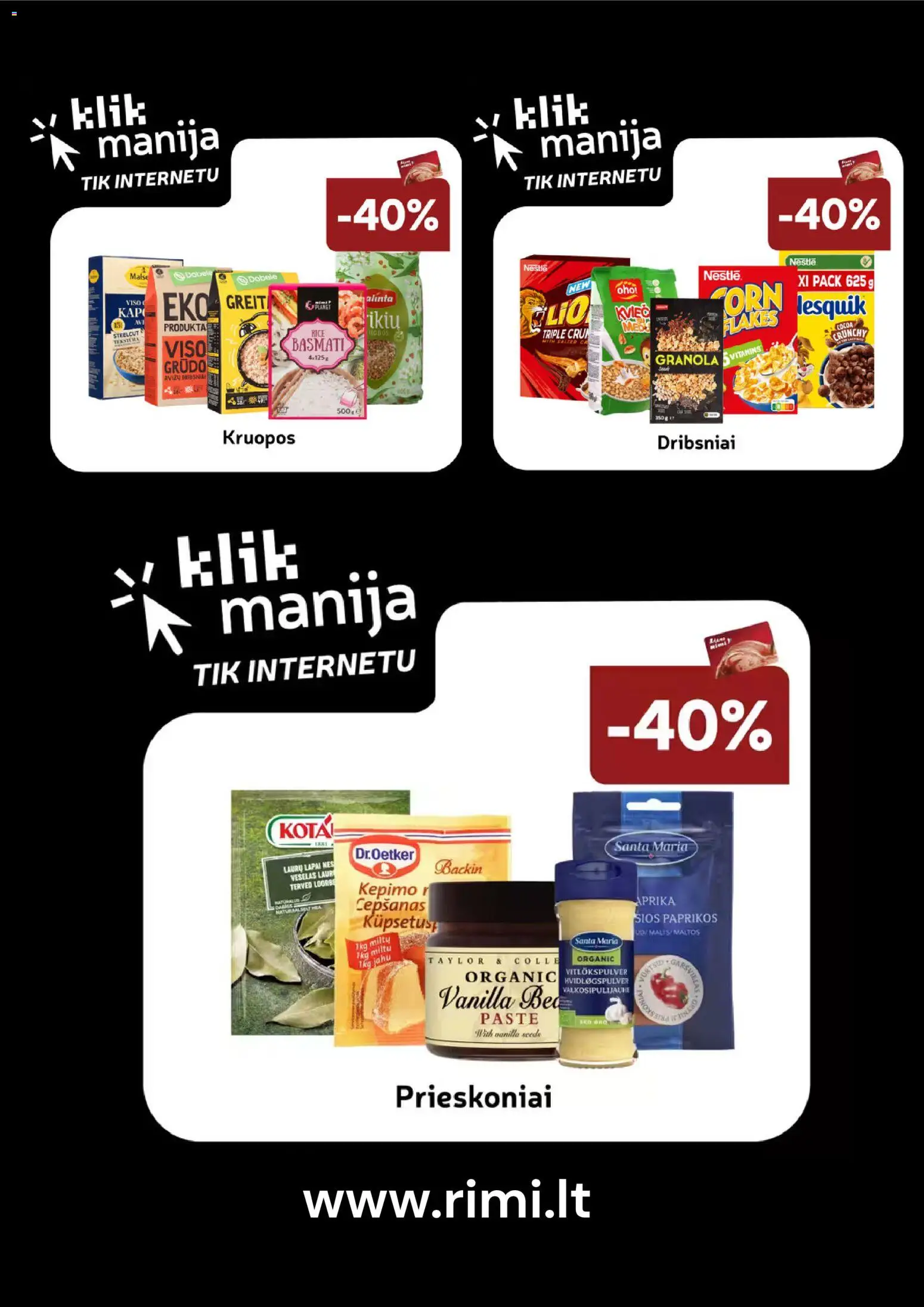 Rimi akcijos nuo 28.11.2025 | Puslapis: 6 | Prekių: Kruopos, Prieskoniai, Dribsniai