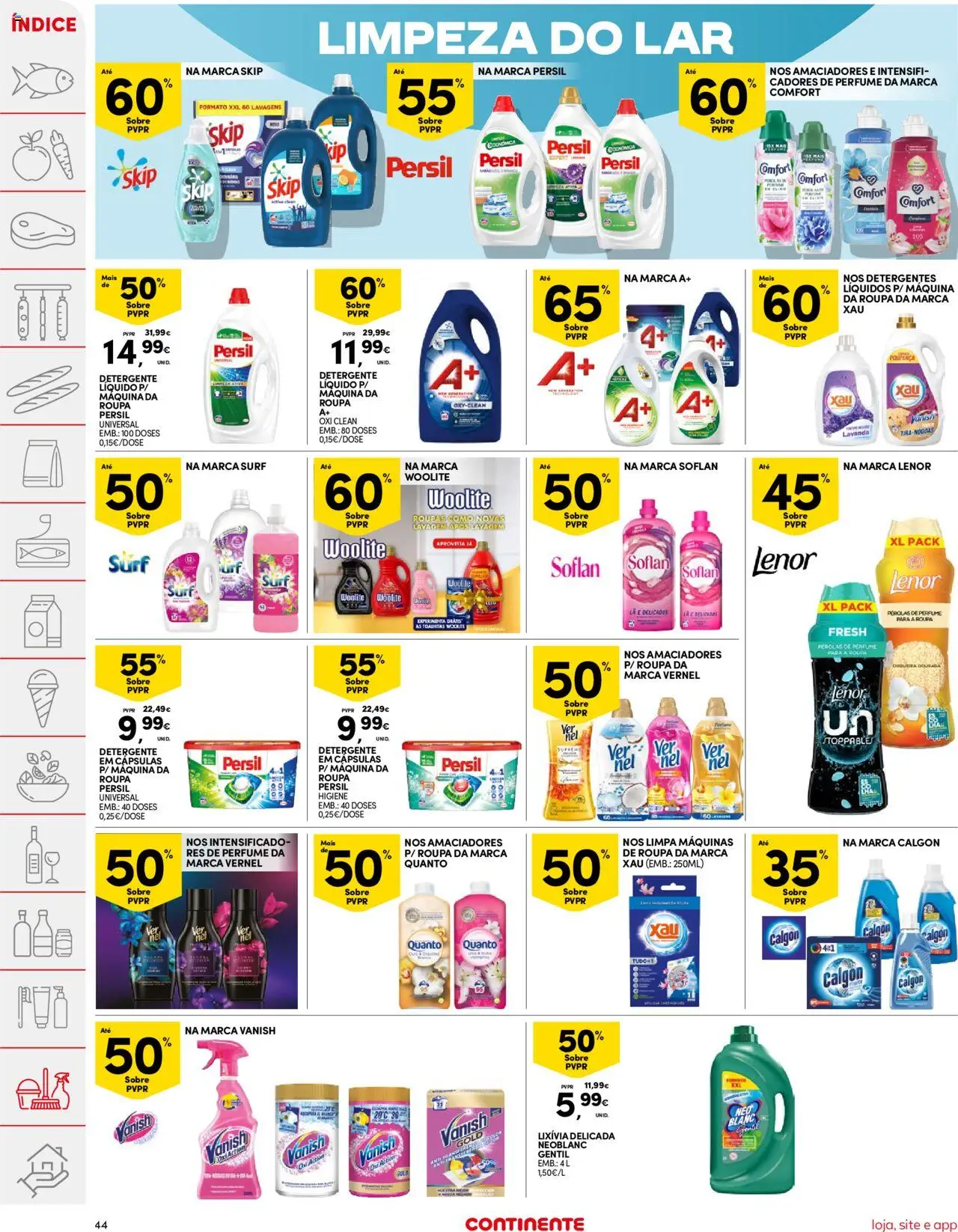 Continente folheto │ válido de 21.10.2025 | Página: 44 | Produtos: Dourada, Perfume, Detergente, Persil