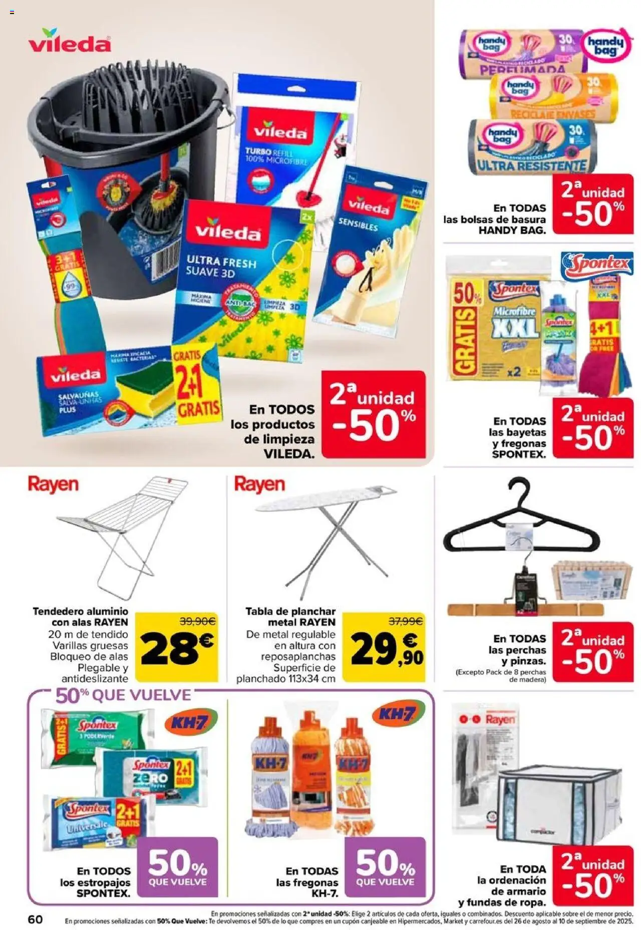 Carrefour folleto │ válido desde el 08.08.2025 | Página: 60 | Productos: Té, Tendedero, Tabla de planchar, Armario