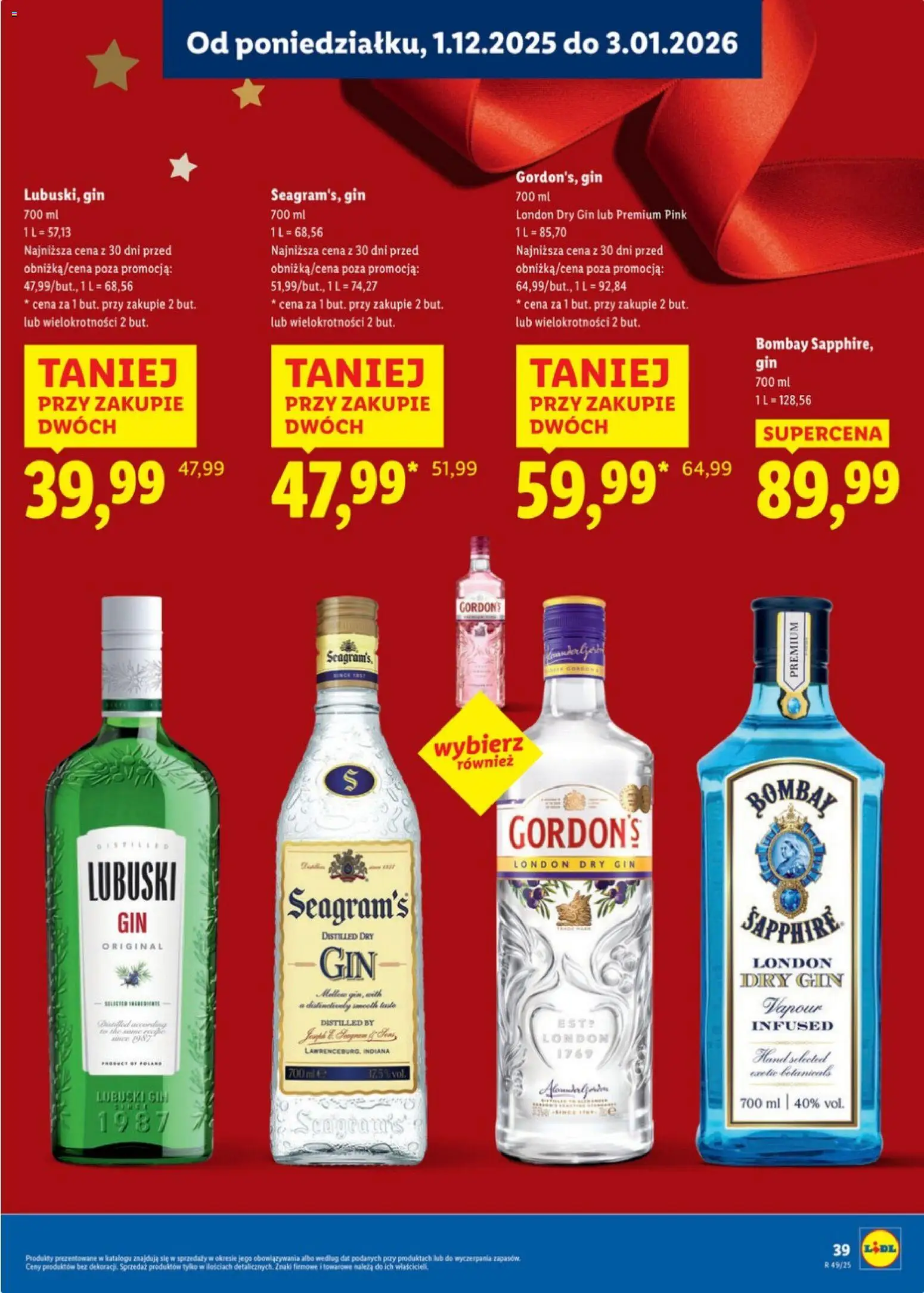 Lidl Katalog alkoholi mocnych i win od 01.12.2025 | Strona: 39