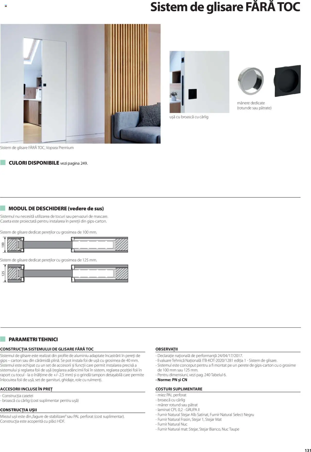 Catalog Proges – valabil de la 01.05.2025 | Pagină: 131 | Produse: Vopsea, Mâner, Role, Ușă