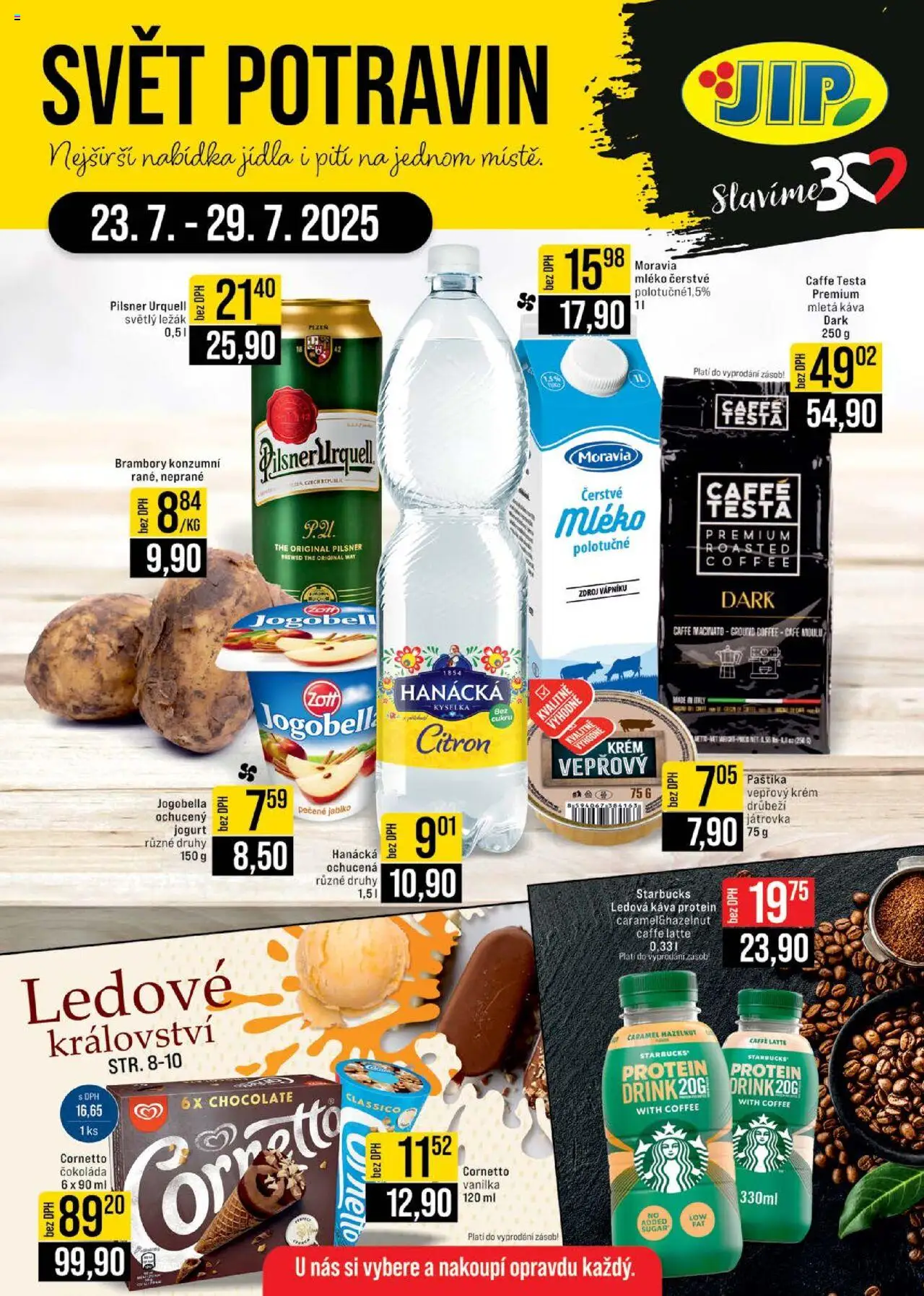 Jip leták od 23.07.2025 | Strana: 1 | Produkty: Ledová káva, Jogurt, Citron, Protein