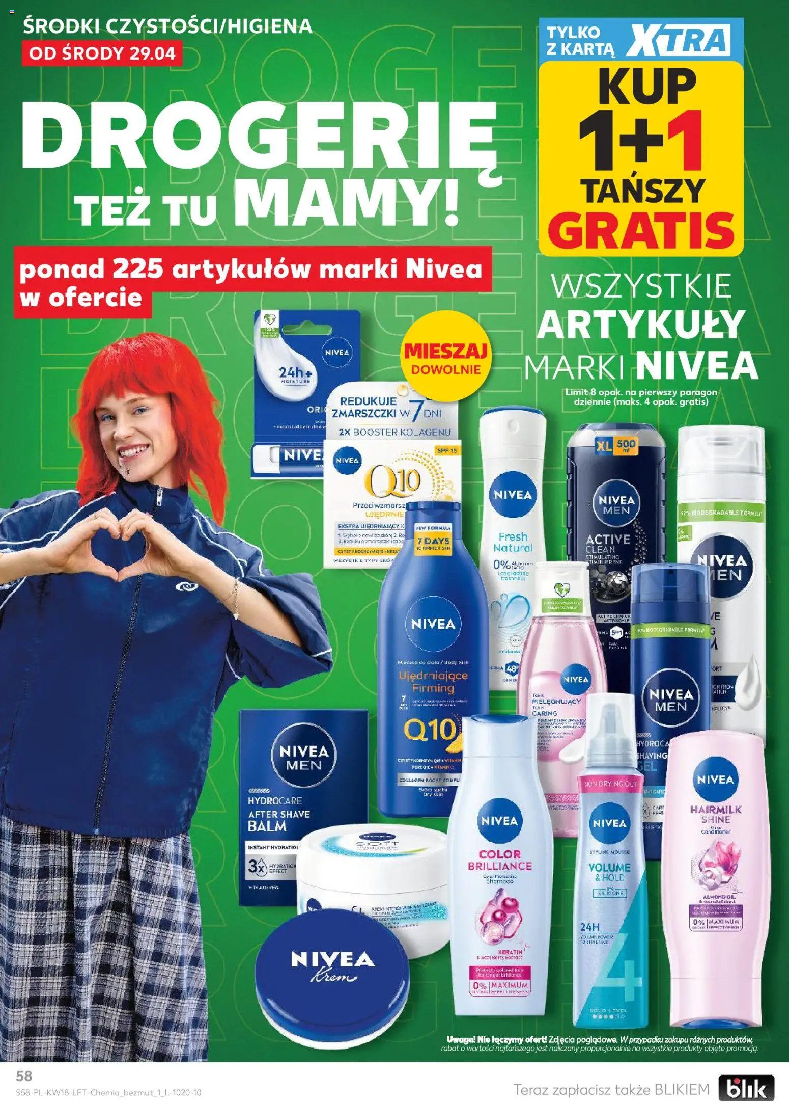 Kaufland Polsko leták od 29.04.2026 | Strana: 58 | Produkty: Nivea, Krém, Drogerie