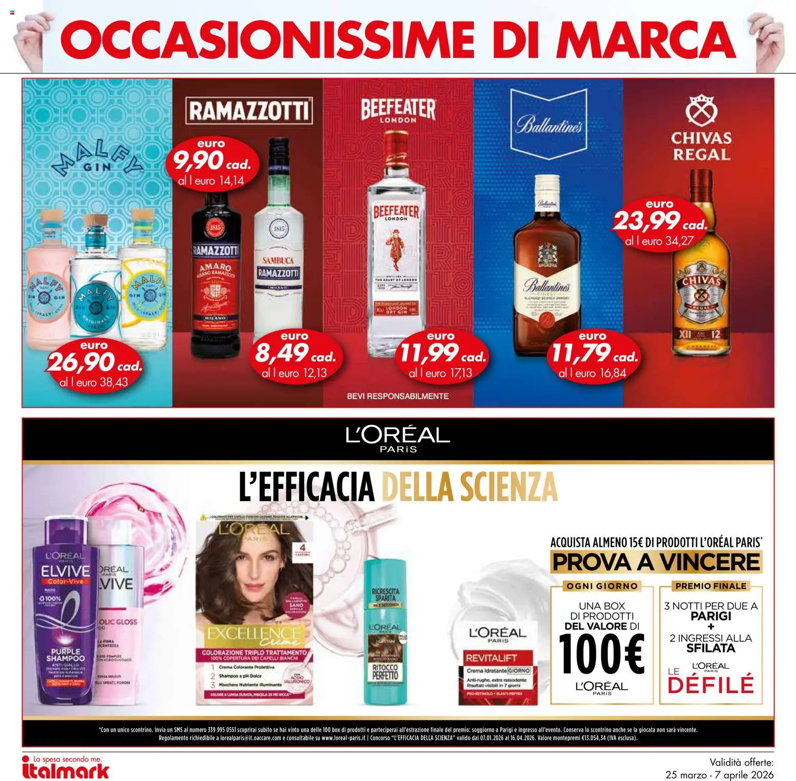 Volantino Italmark del 25.04.2026 | Pagina: 12 | Prodotti: Shampoo, Crema, Maschera, Gin