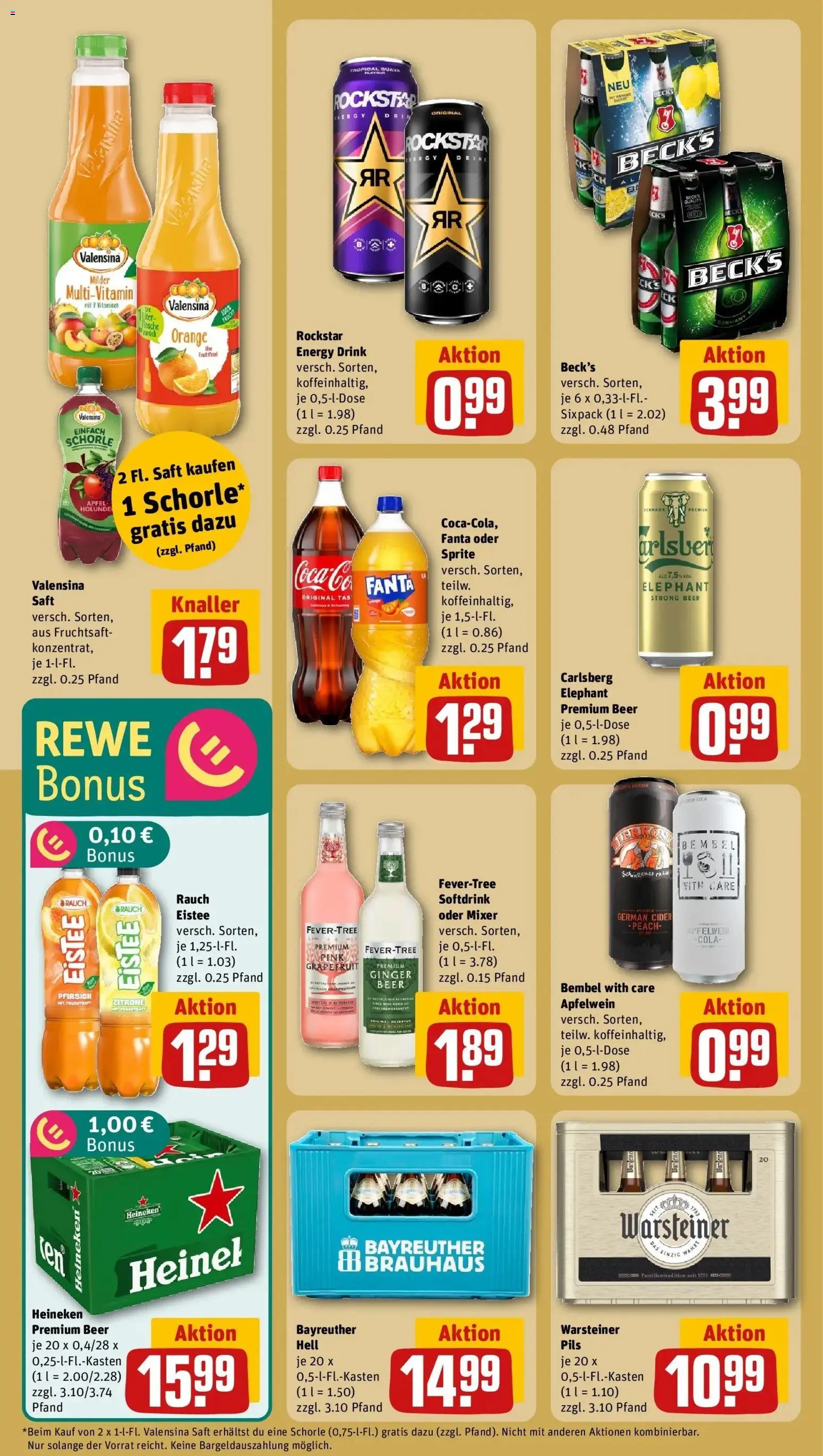 Rewe Prospekt Rauschenberg	 – gültig ab 12.04.2026 | Seite: 18 | Produkte: Mixer, Carlsberg, Valensina, Fruchtsaft