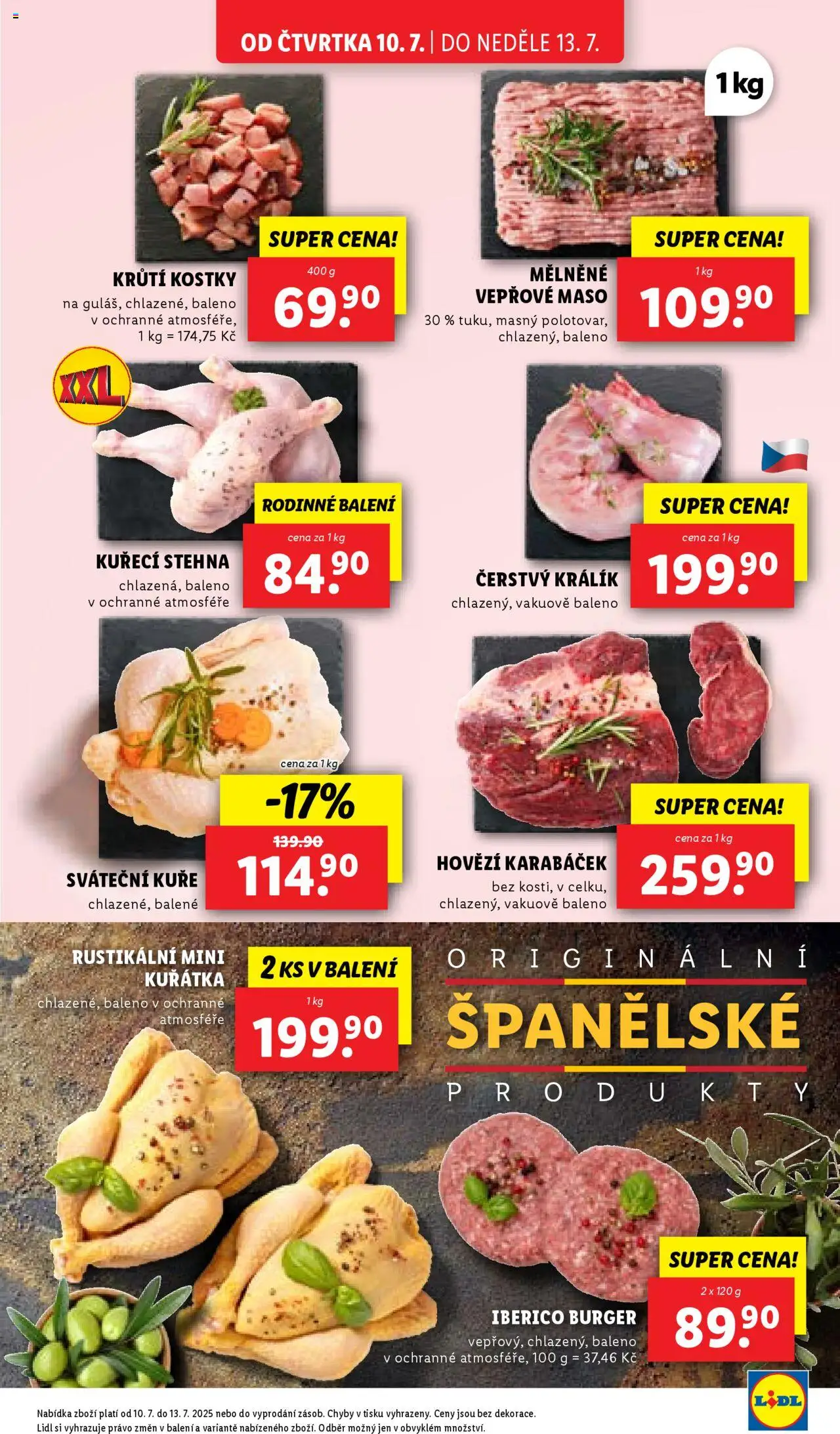 Lidl leták od 10.07.2025 | Strana: 11 | Produkty: Burger, Hovězí, Vepřové maso, Kuře