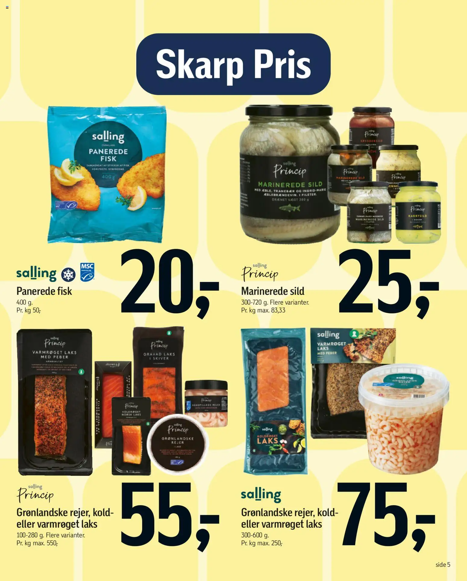 Føtex tilbudsavis – gyldig fra 27.03.2026 | Side: 5 | Produkter: Fisk, Peber, Sild, Rejer