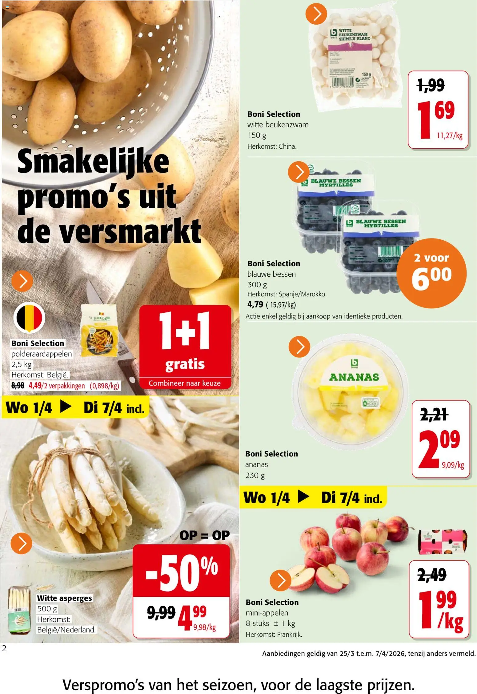 {H1} | Pagina: 2 | Producten: Ananas, Asperges