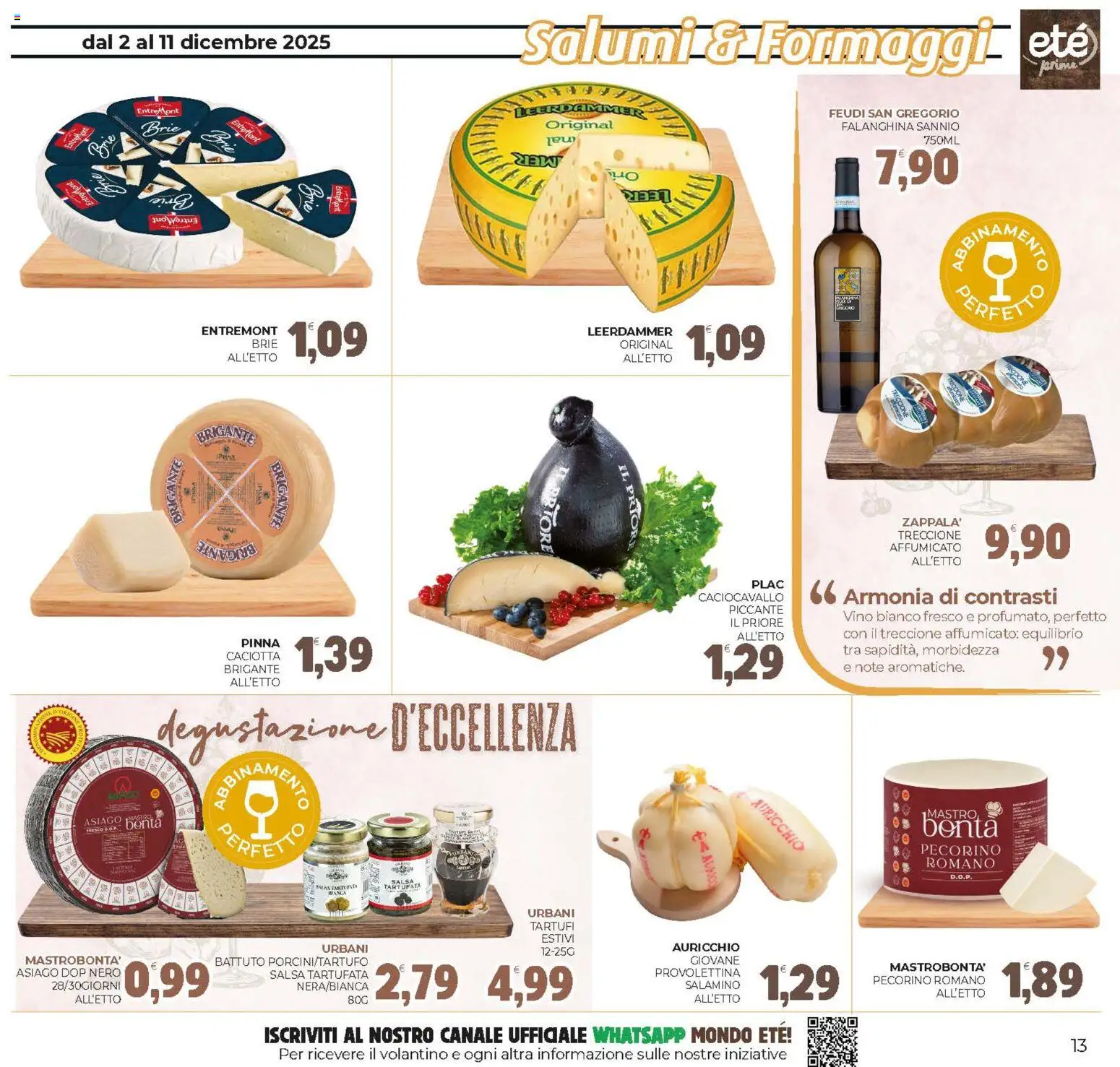 Volantino Eté del 02.12.2025 | Pagina: 13 | Prodotti: Salsa, Pecorino Romano, Pecorino, Vino bianco