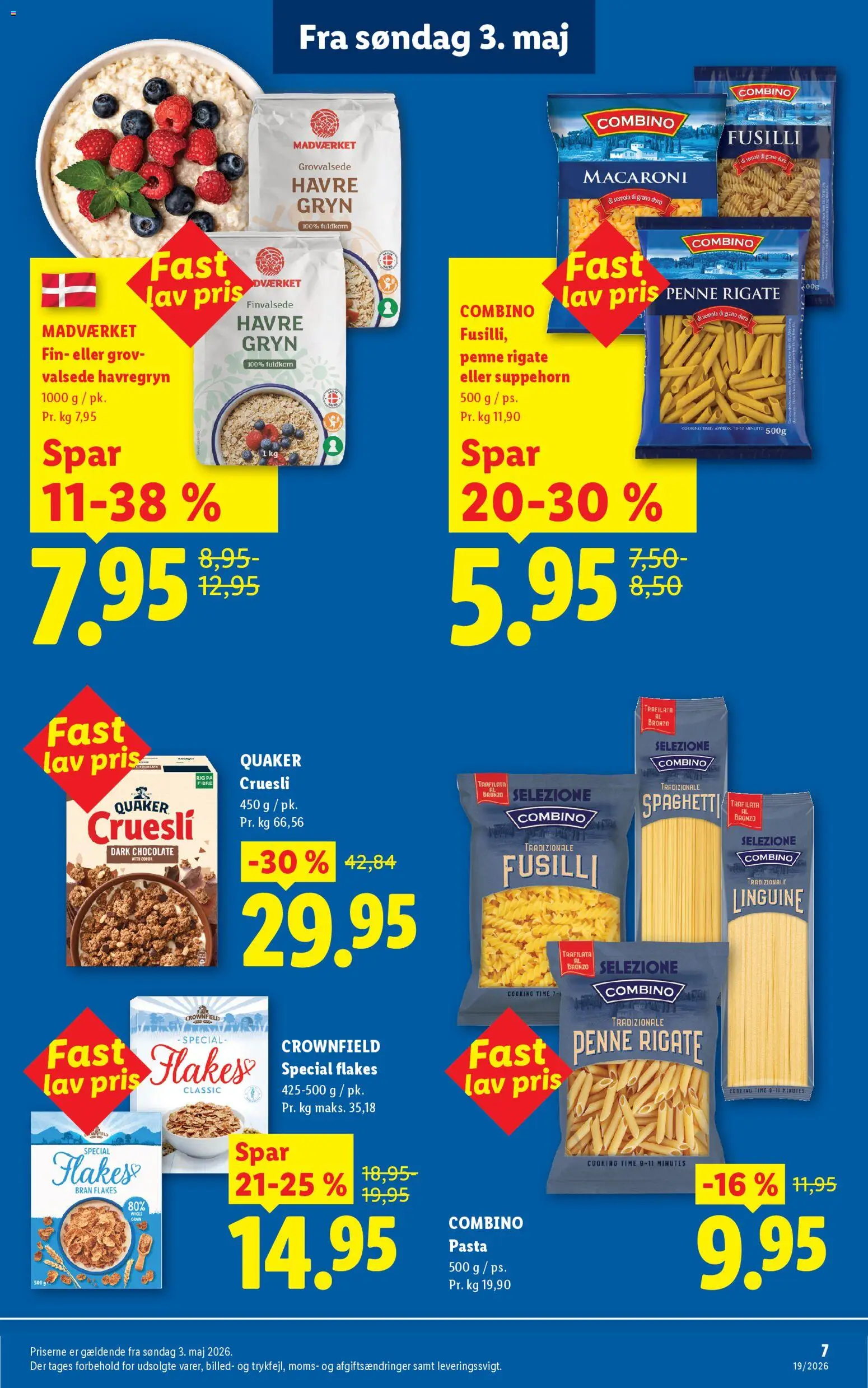 Lidl tilbudsavis – gyldig fra 03.05.2026 | Side: 7 | Produkter: Pasta, Havregryn