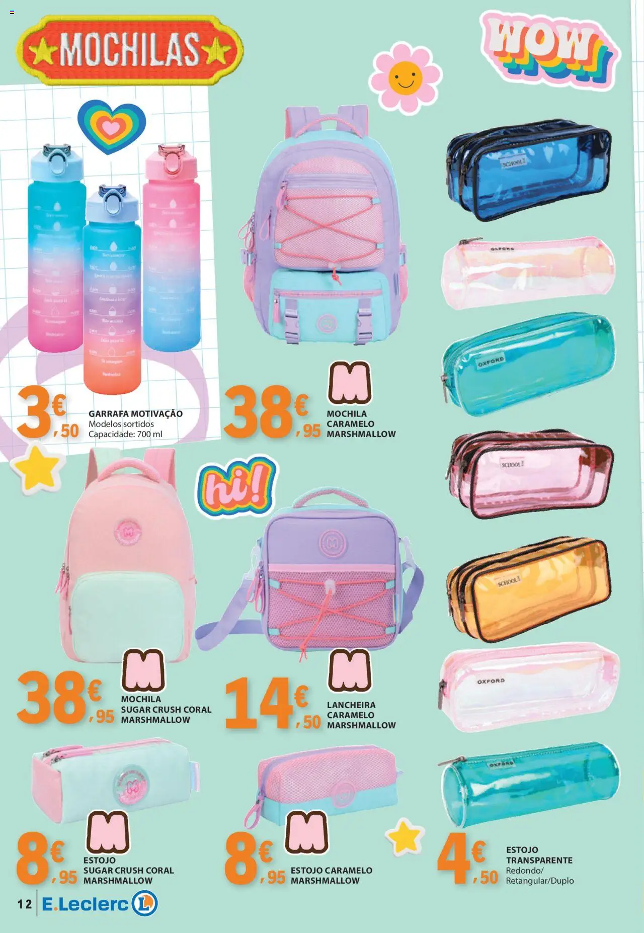 E.Leclerc - Folheto Regresso Aulas │ válido de 05.08.2025 | Página: 12 | Produtos: Mochila, Mochilas
