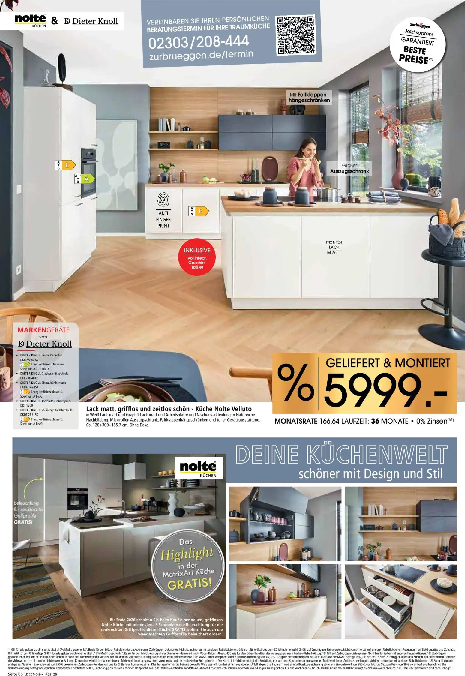 Zurbrüggen Küchen für Ihr Zuhause – gültig ab 17.01.2026 | Seite: 6 | Produkte: Geschirrspüler, Küche, Kuchen, Uhr