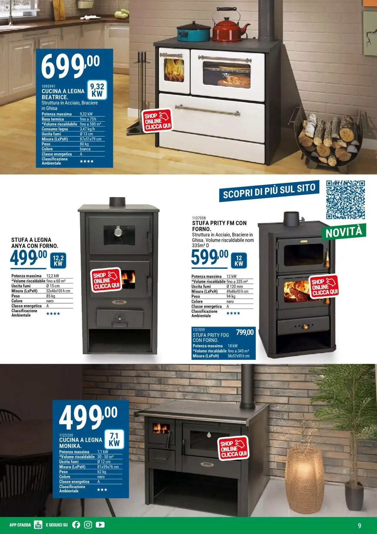 Volantino CFadda del 01.10.2025 | Pagina: 9 | Prodotti: Stufa a legna, Stufa