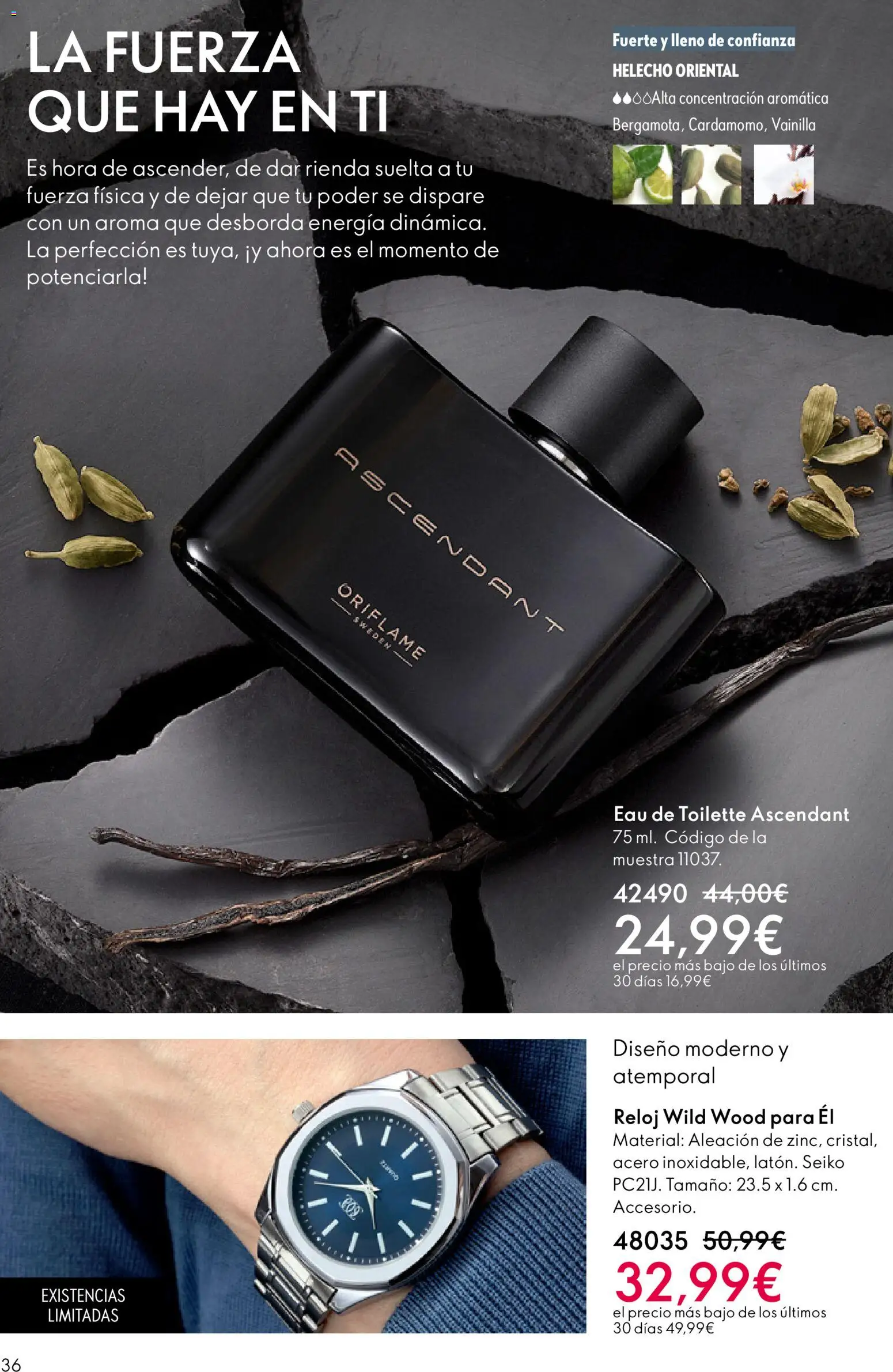 Oriflame - Catálogo Campaña 2 │ válido desde el 28.01.2026 | Página: 36 | Productos: Eau de toilette, Reloj