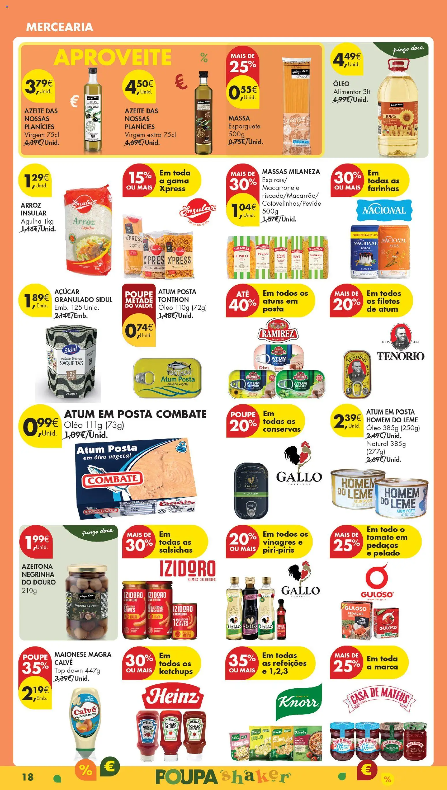 Pingo Doce Black Friday Madeira │ válido de 18.11.2025 | Página: 18 | Produtos: Aveia, Atum, Arroz, Massa