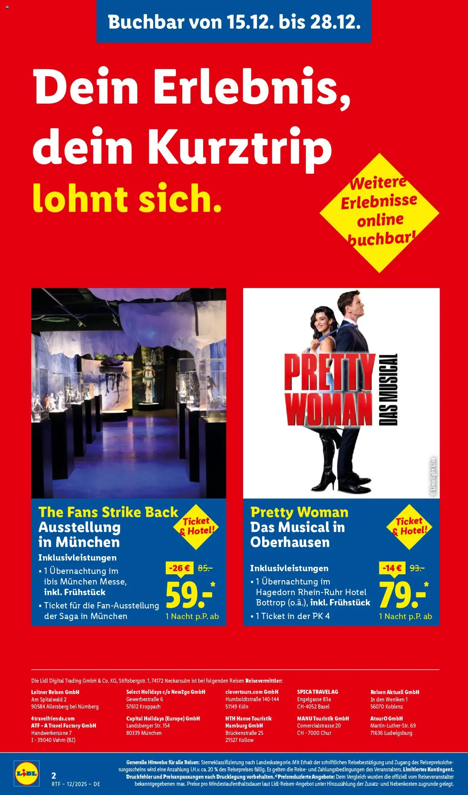 Lidl Reisen Dezember/Januar Reise-Highlights – gültig ab 12.12.2025 | Seite: 2