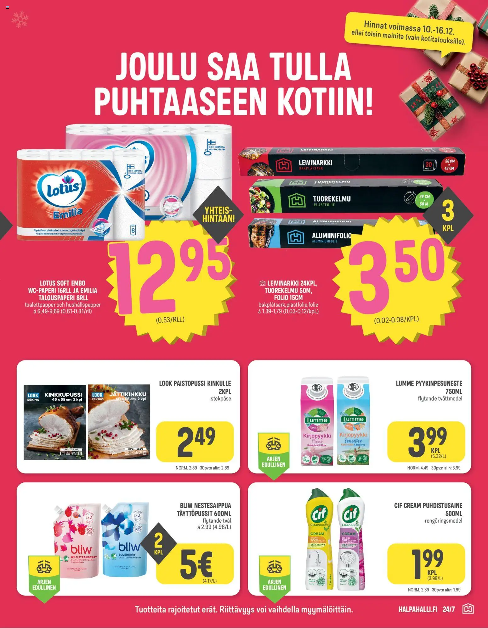 Halpa Halli tarjoukset – voimassa 10.12.2025 alkaen | Sivu: 7 | Tuotteet: Voi, Puhdistusaine