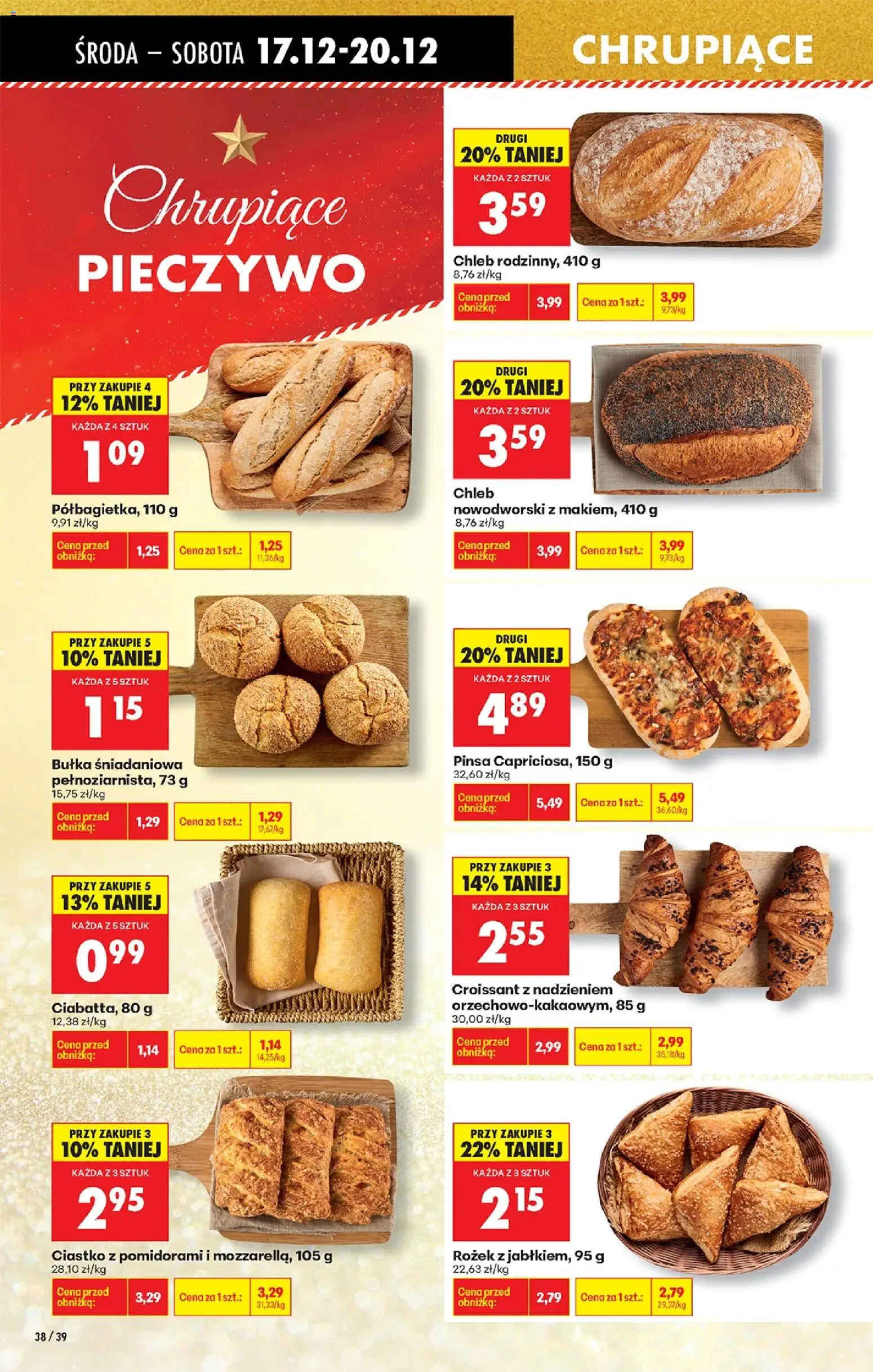 Biedronka gazetka - Oferta w tym tygodniu od 17.12.2025 | Strona: 46 | Produkty: Pieczywo, Bułka, Chleb, Pinsa