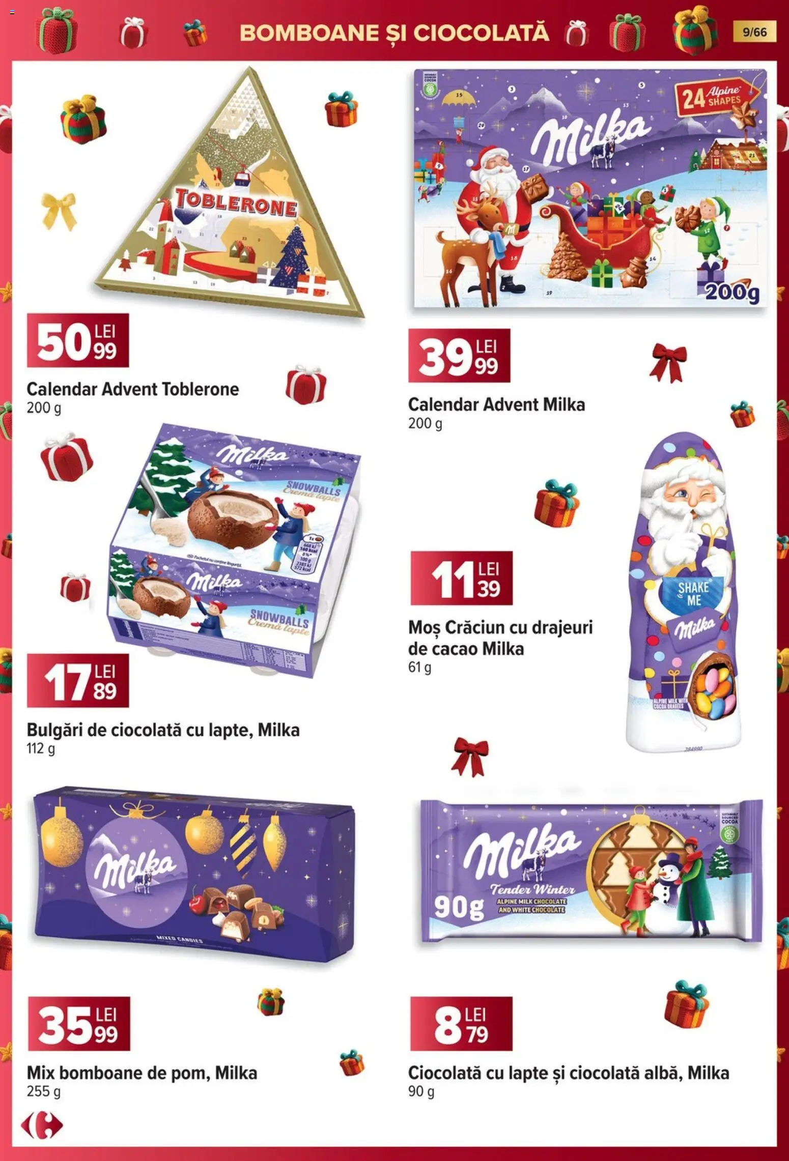 Noul catalog Carrefour – valabil de la 19.11.2025 | Pagină: 9 | Produse: Lapte, Cremă, Ciocolată, Cacao