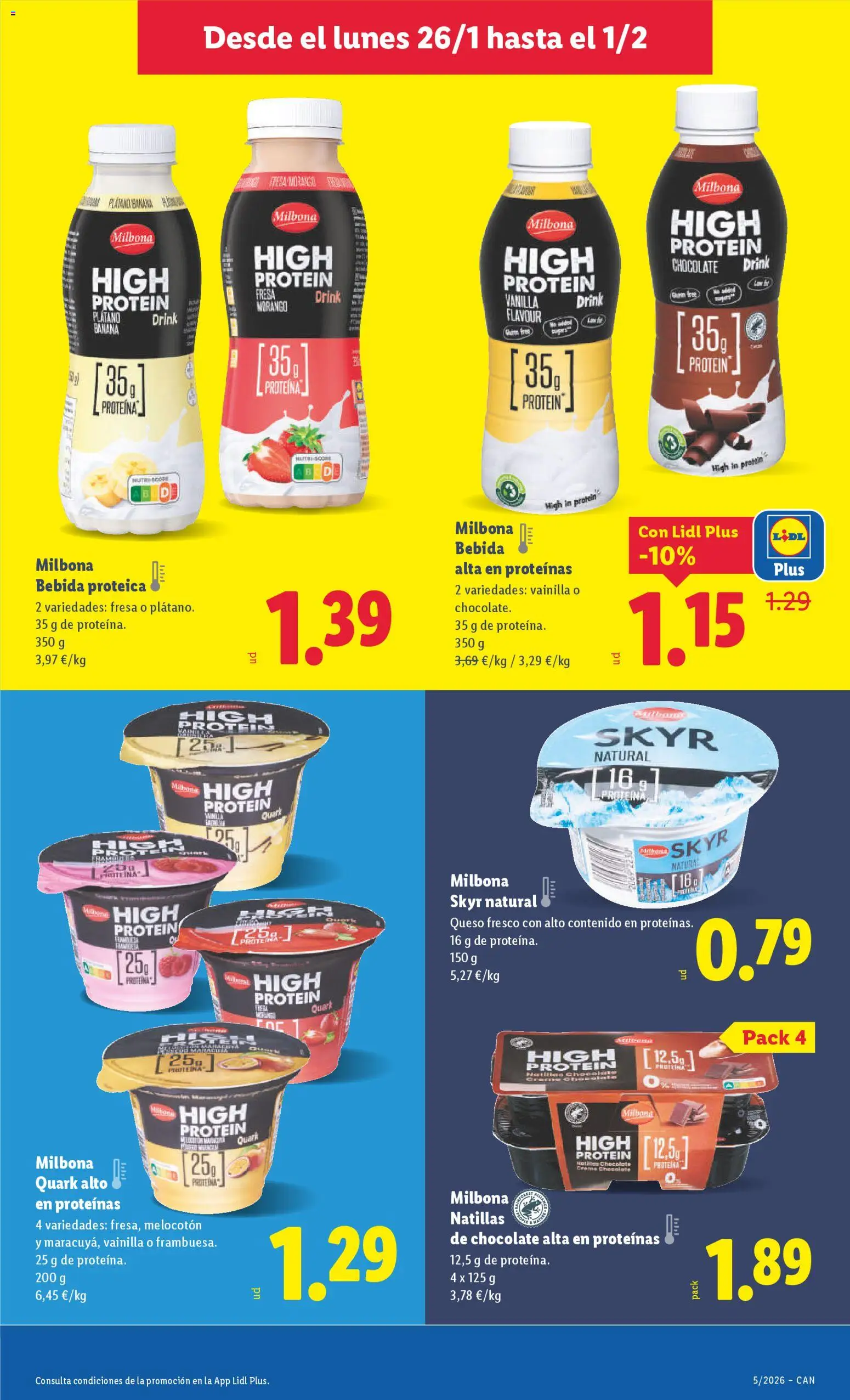 Lidl - Canarias │ válido desde el 26.01.2026 | Página: 27 | Productos: Παγκάκι, Queso, Chocolate, Queso fresco