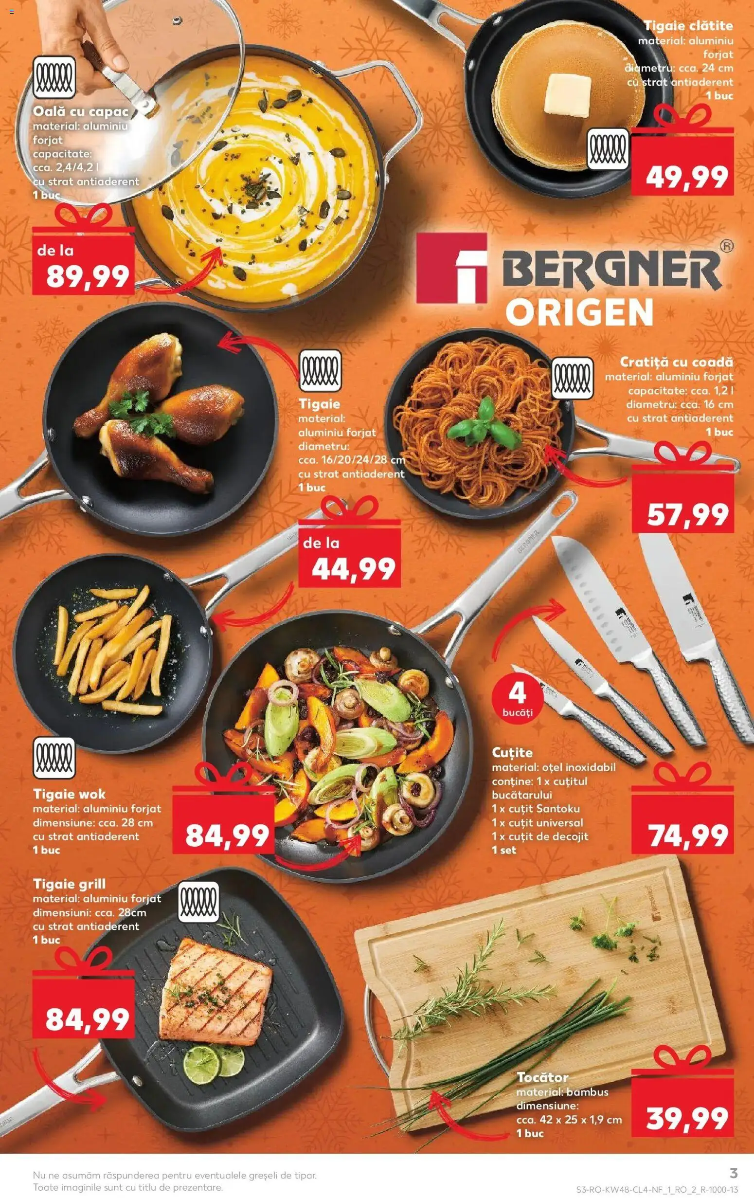 Noul catalog Kaufland – valabil de la 26.11.2025 | Pagină: 3 | Produse: Tigaie, Cratiță, Oală, Cuțit