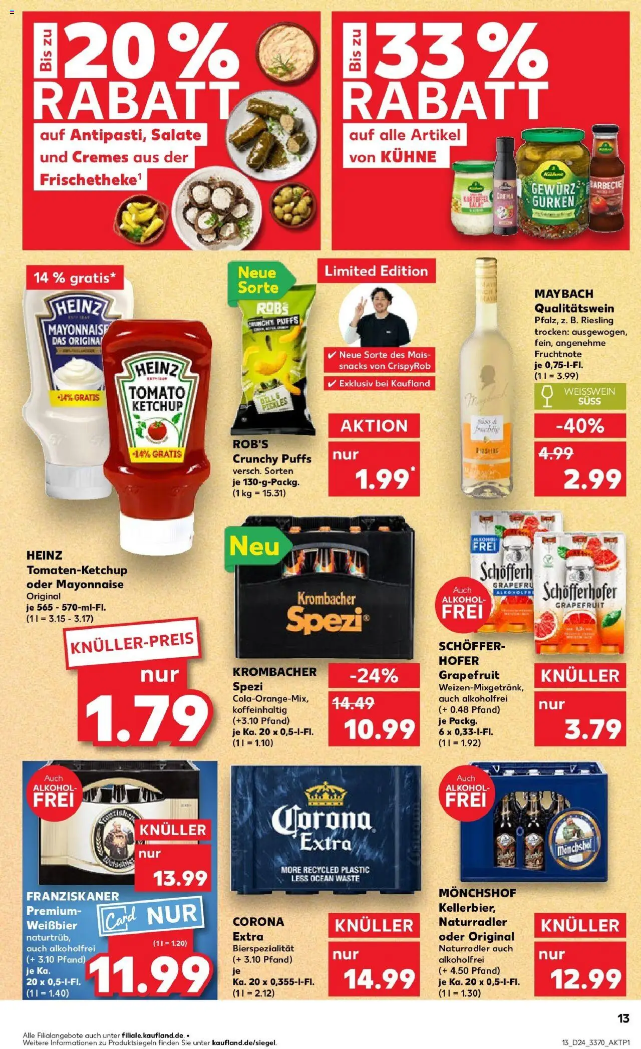 Kaufland prospekt Arnstadt	 - gültig ab dem 16.06.2025 | Seite: 28 | Produkte: Weißwein, Grapefruit, Krombacher, Gurken