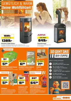 OBI Aktionen ab 30.11.2025 gültig | Seite: 11 | Produkte: Manometer, Tasche, Kaminofen
