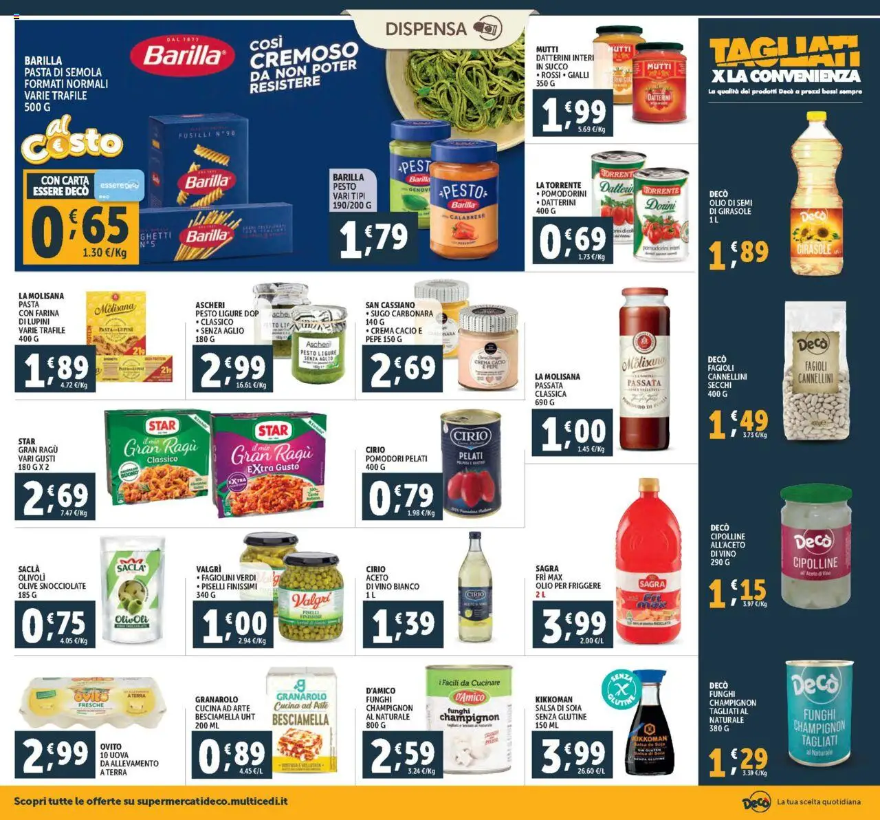 Volantino Decò del 18.07.2025 | Pagina: 12 | Prodotti: Salsa, Ragú, Piselli, Cipolline