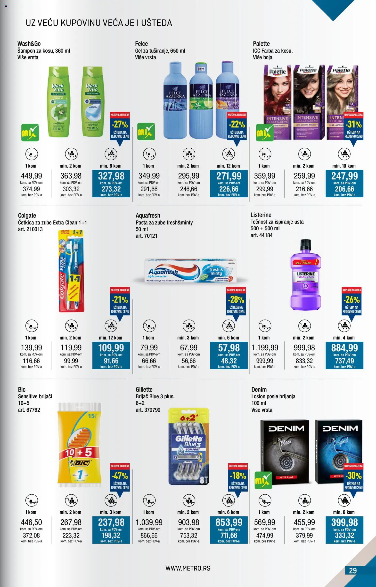 Metro katalog - važi od 01.11.2025 | Strana: 29 | Proizvode: Colgate, Šampon, Pasta za zube, Četkica za zube