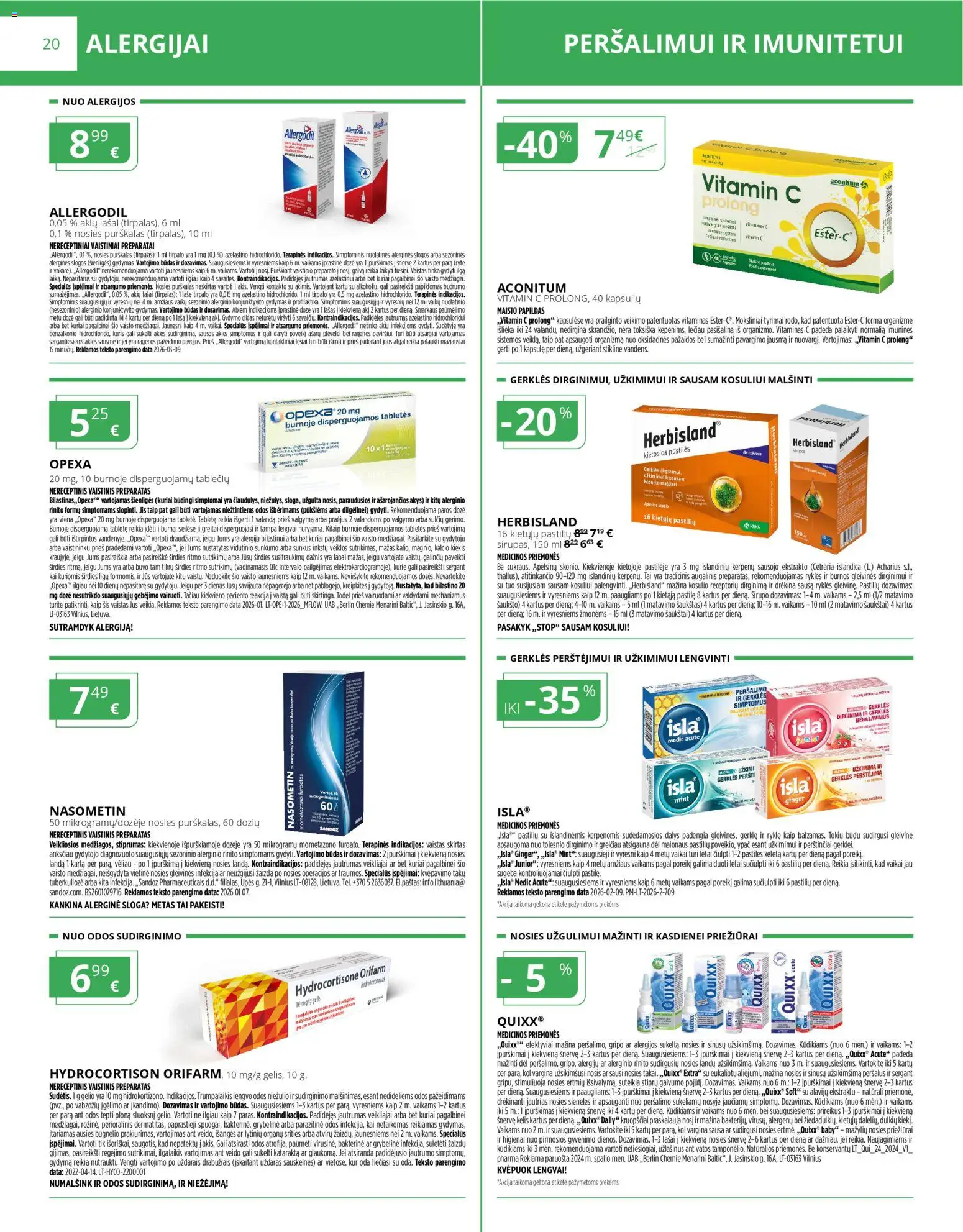 Norfa vaistinė akcijos nuo 01.04.2026 | Puslapis: 20