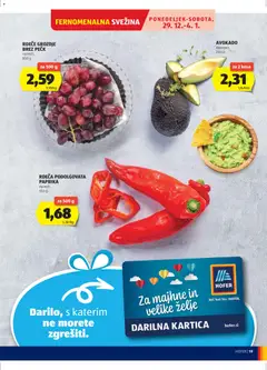 Hofer katalog akcije – veljaven od 23.12.2025 | Stran: 19 | Izdelki: Grozdje, Paprika, Avokado, Zelje