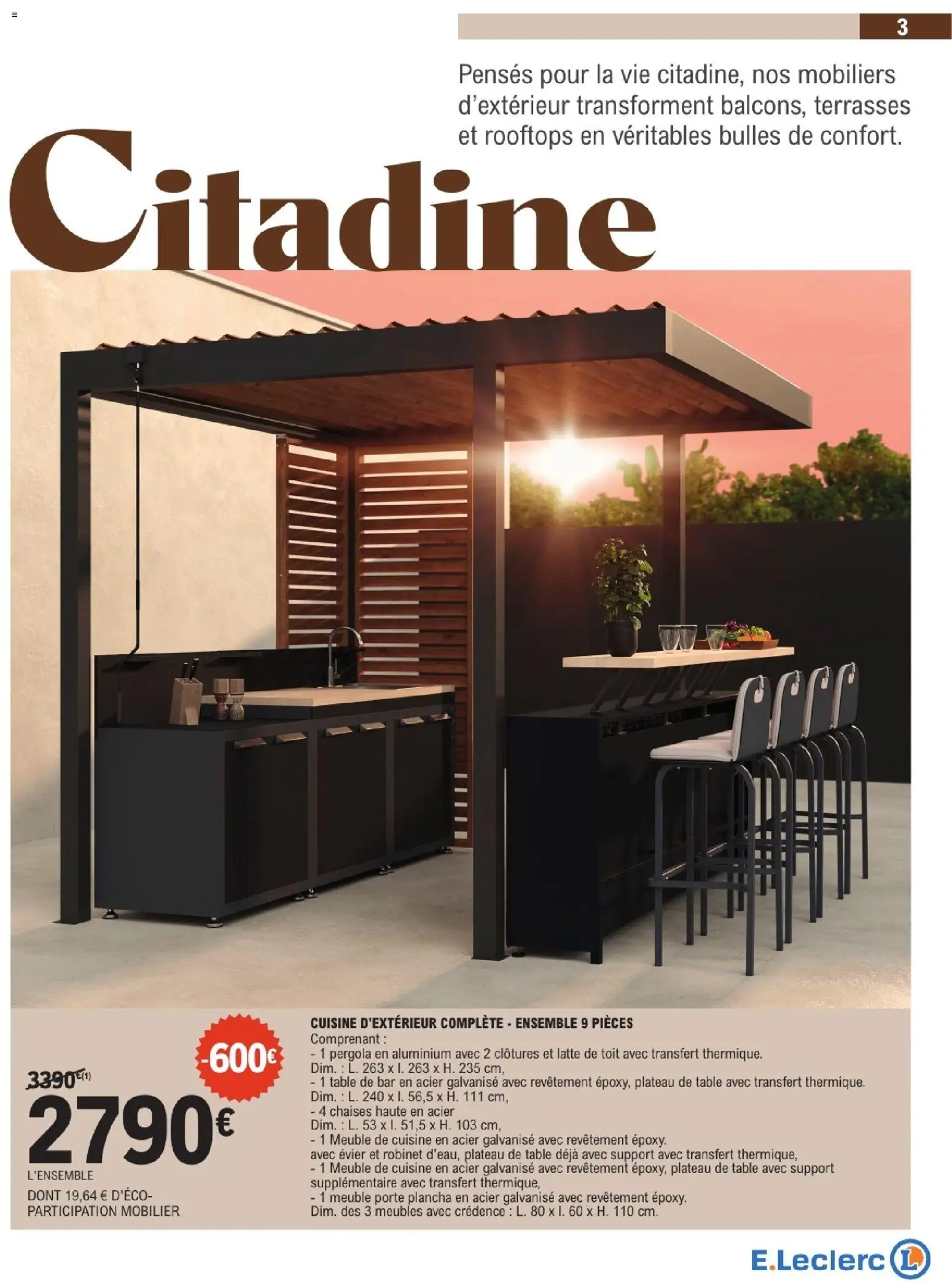 {H1} | Page: 3 | Produits: Meuble, Plancha, Plateau, Pergola