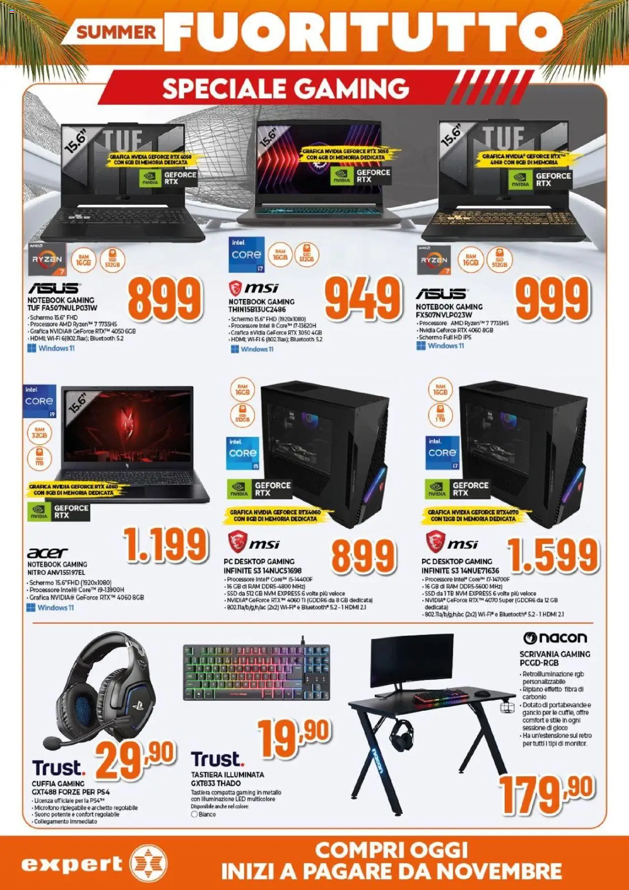 Volantino Expert del 31.07.2025 | Pagina: 20 | Prodotti: Ripiano, PC, Gioco, Microfono