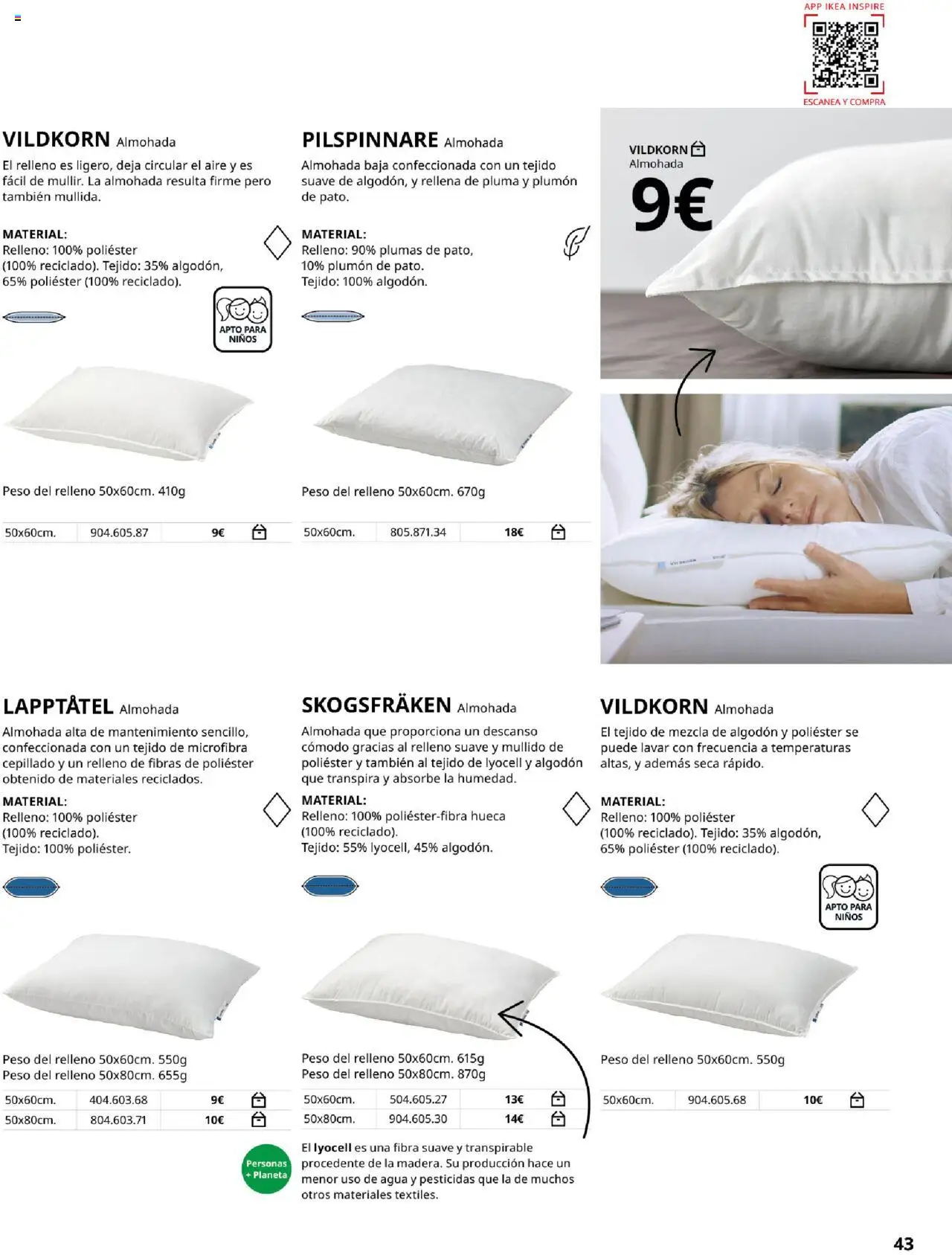 Catálogo IKEA Confort │ válido desde el 04.02.2025 | Página: 43 | Productos: Peso, Almohada